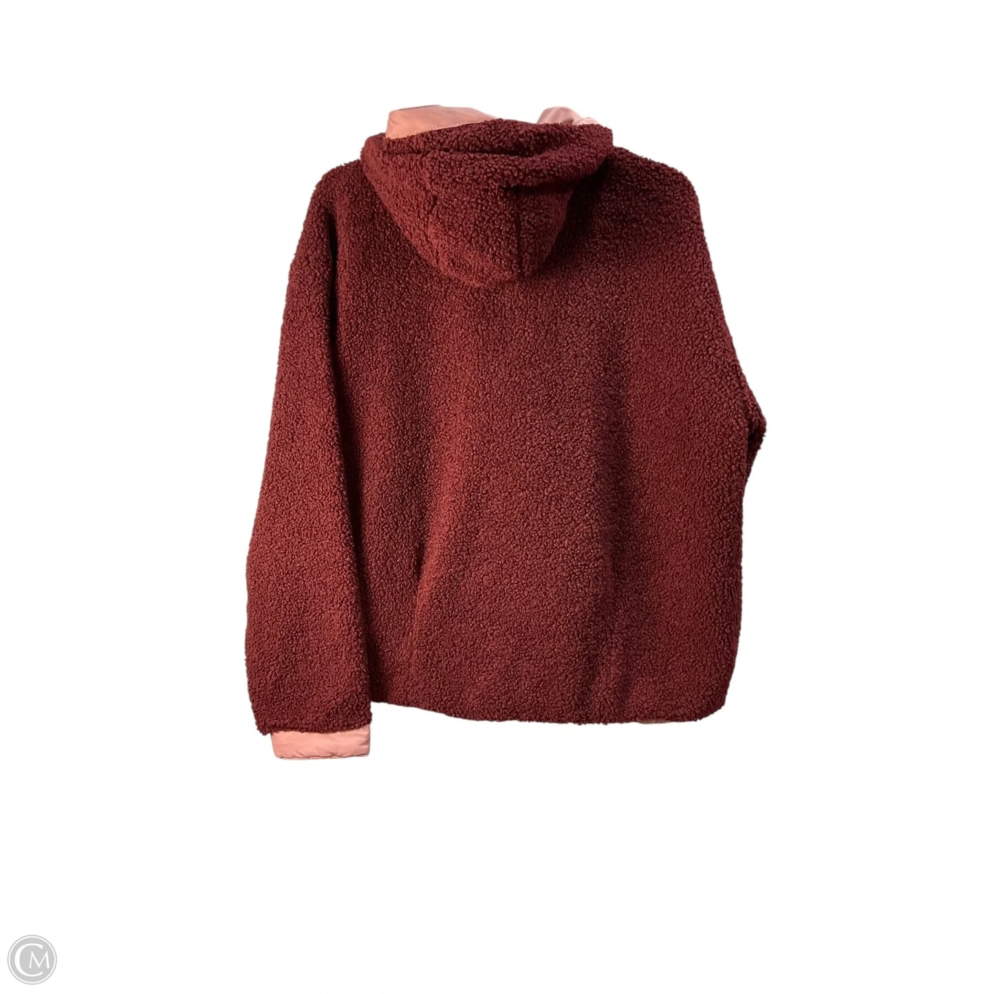 Athletic Jacket By Fabletics In Maroon, Size: L