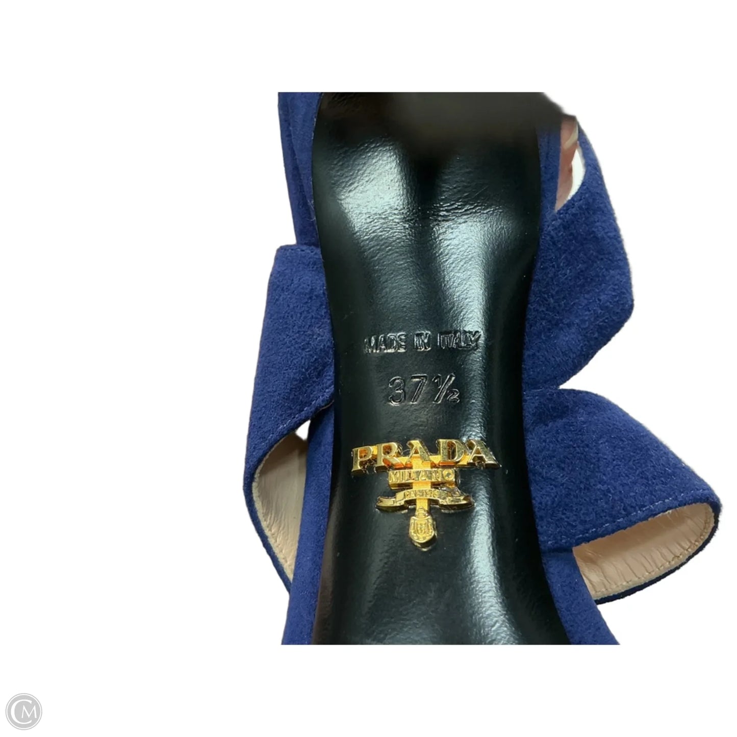 Shoes Luxury Designer By Prada In Navy, Size: 7