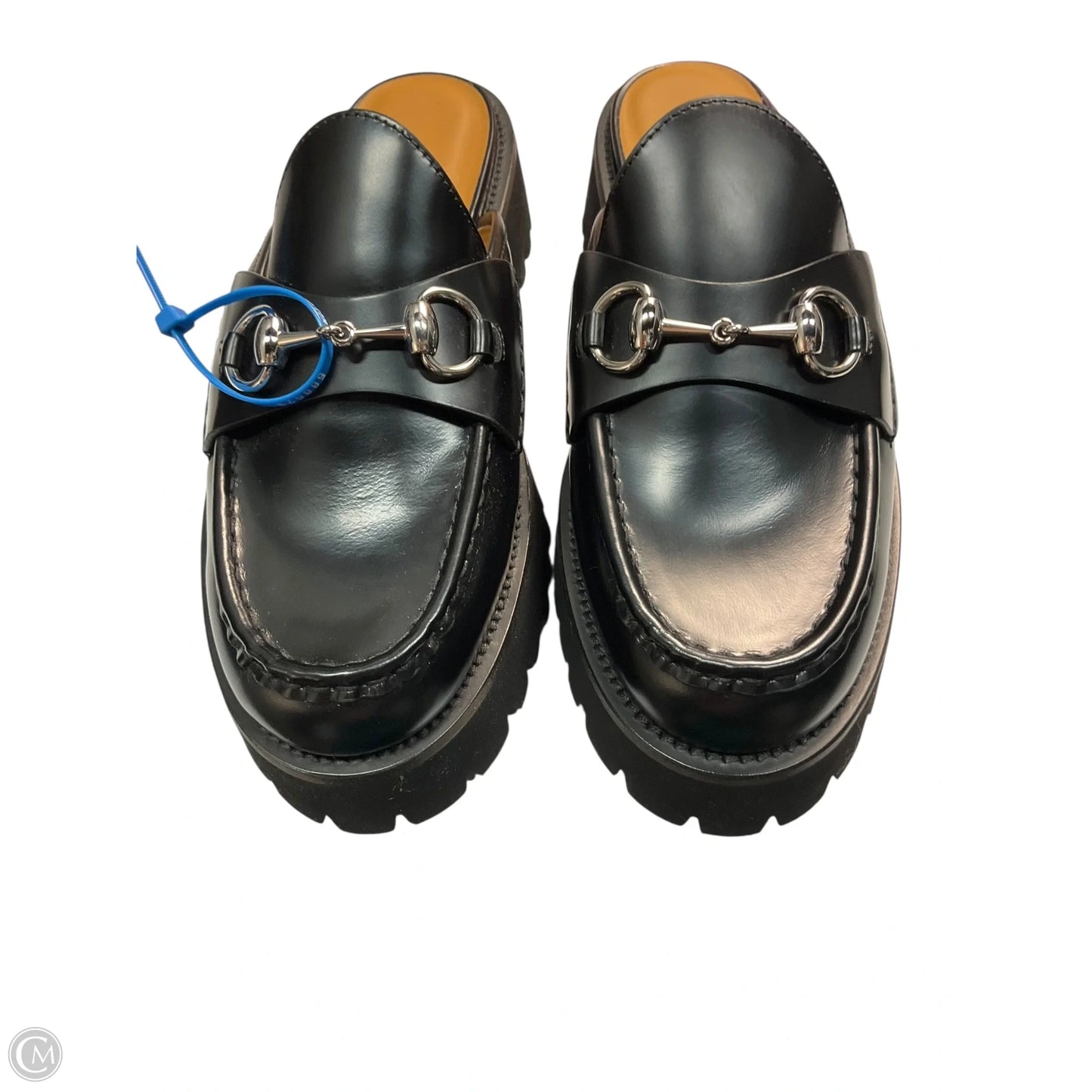 Shoes Luxury Designer By Gucci In Black, Size: 9