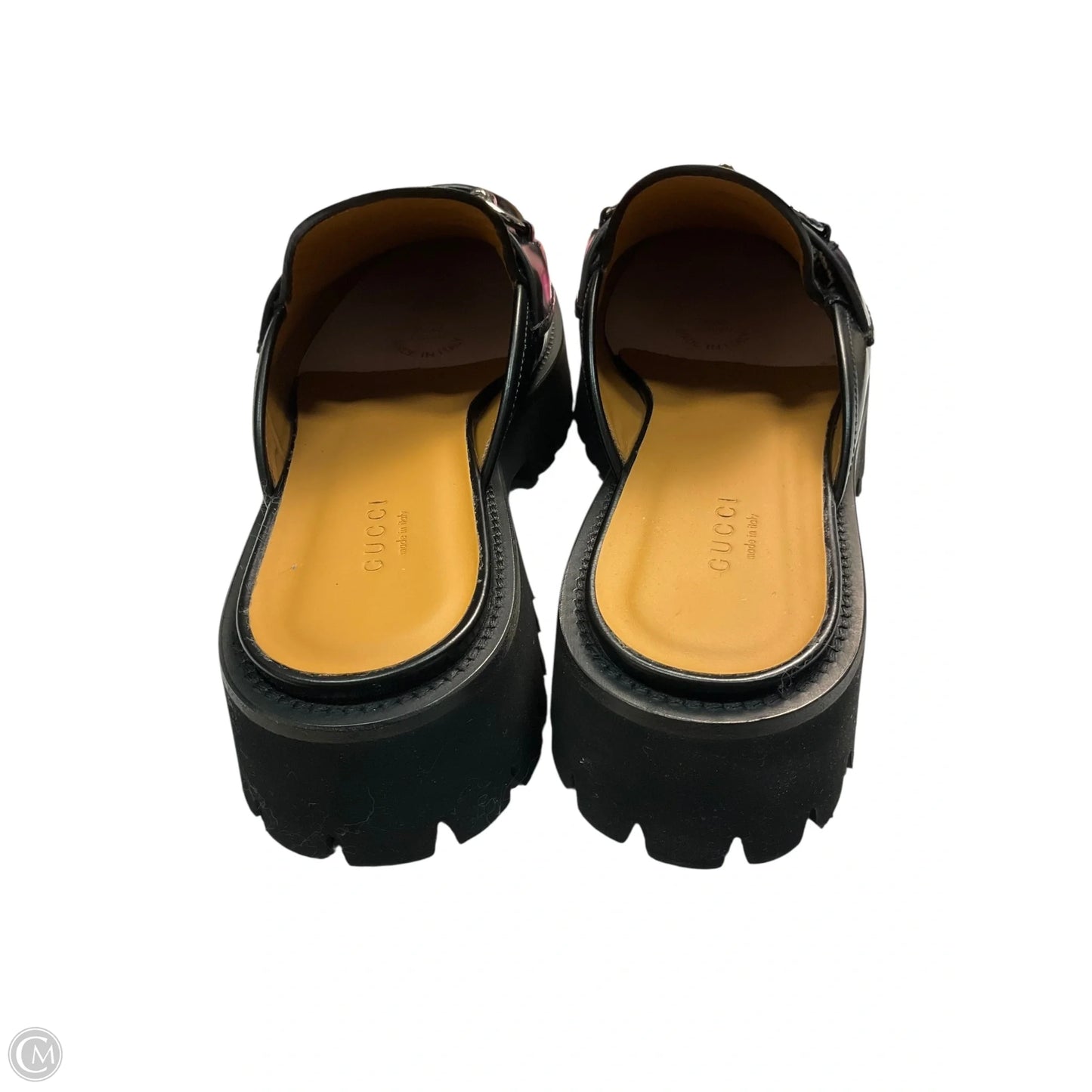 Shoes Luxury Designer By Gucci In Black, Size: 9