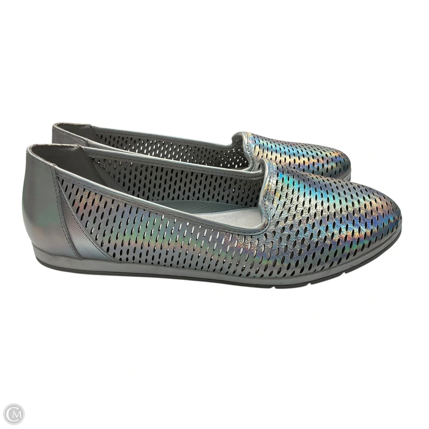 Shoes Flats By Aerosoles In Silver, Size: 9