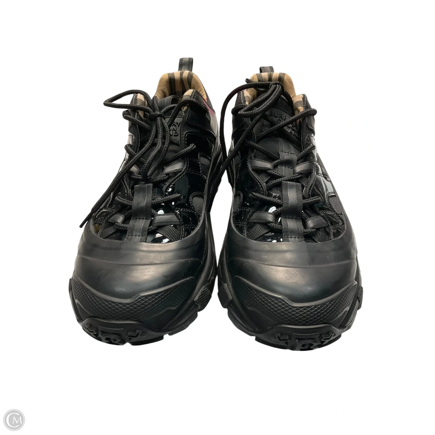 Shoes Luxury Designer By Burberry In Black, Size: 5