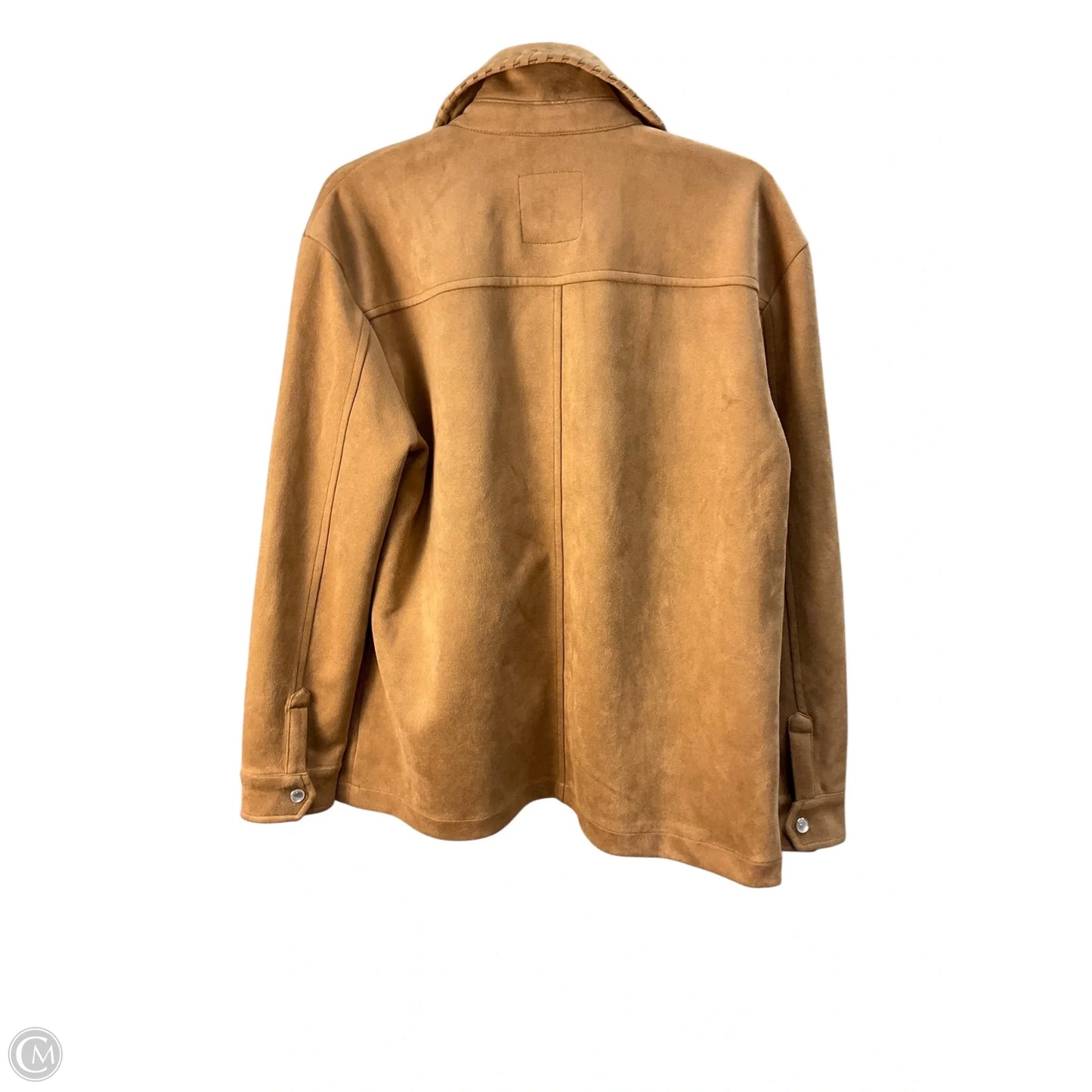 Jacket Shirt By Nordstrom In Tan, Size: M