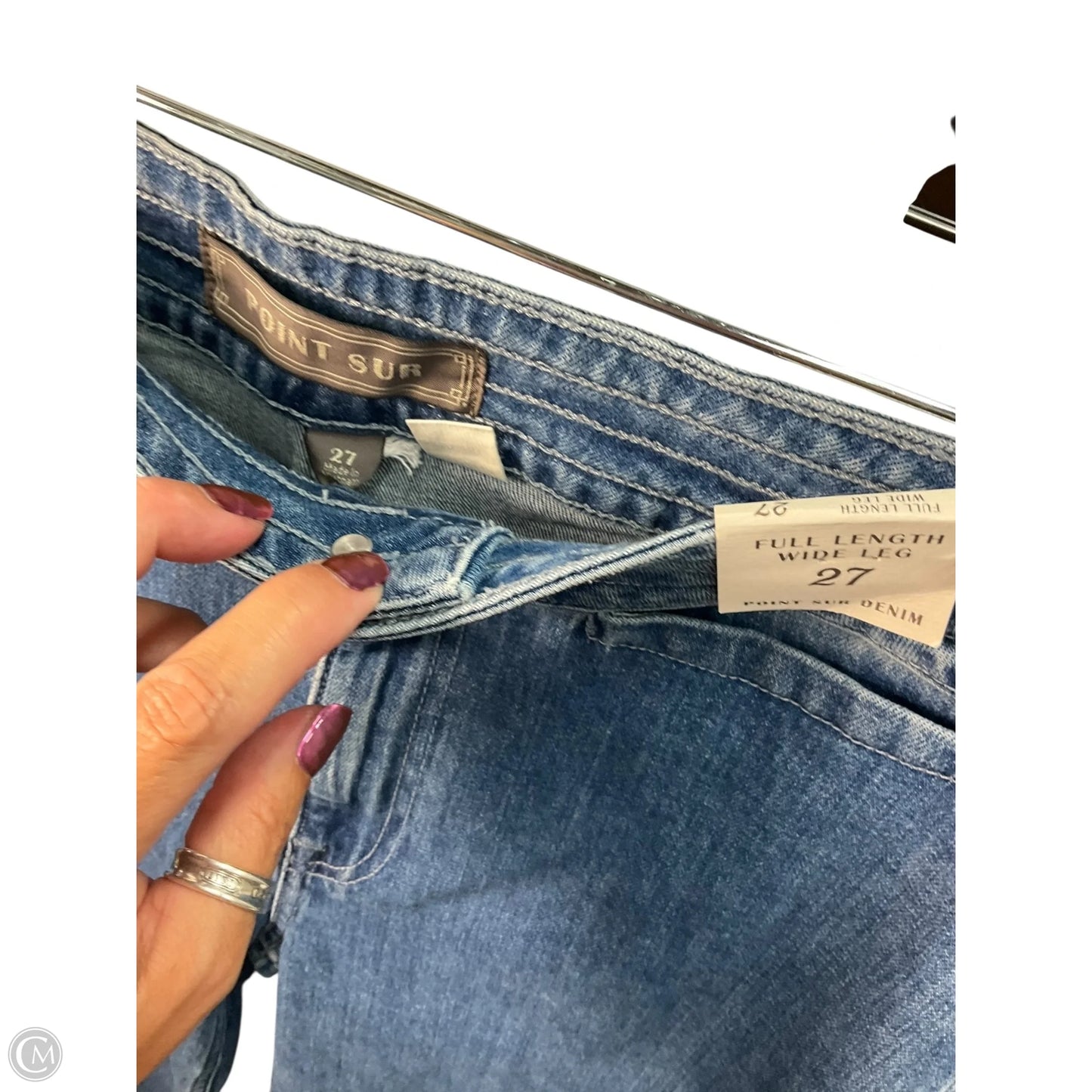 Jeans Wide Leg By J. Crew In Blue Denim, Size: 4