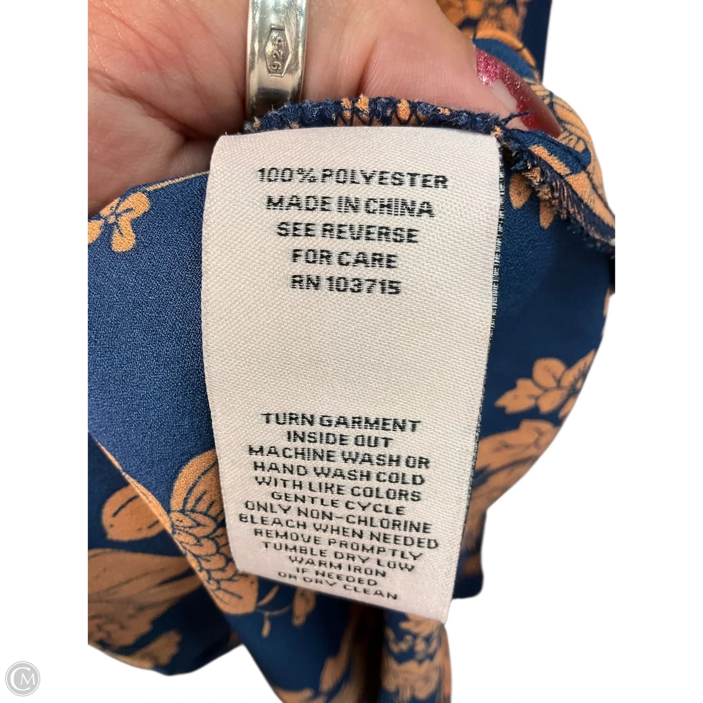 Dress Casual Midi By Nanette By Nanette Lepore In Blue & Orange, Size: S