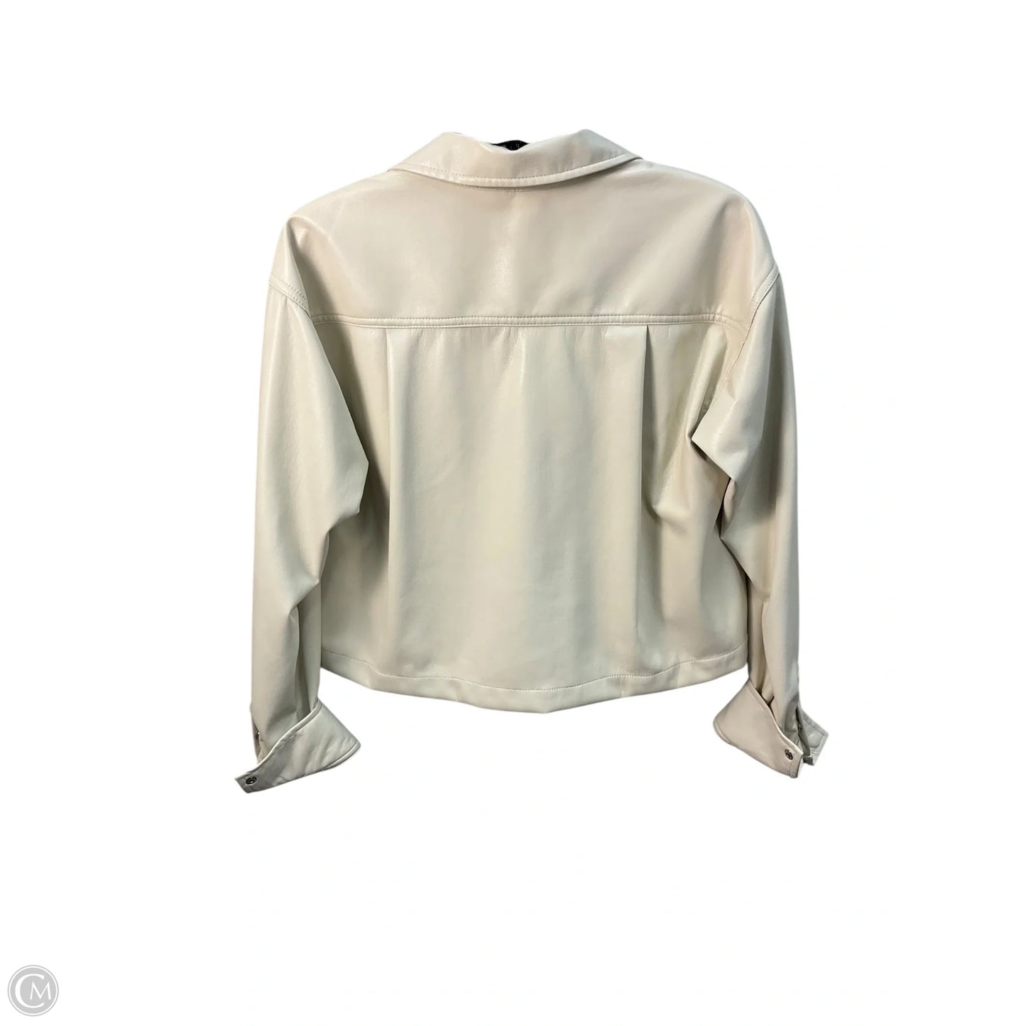 Jacket Shirt By Good American In Cream, Size: S