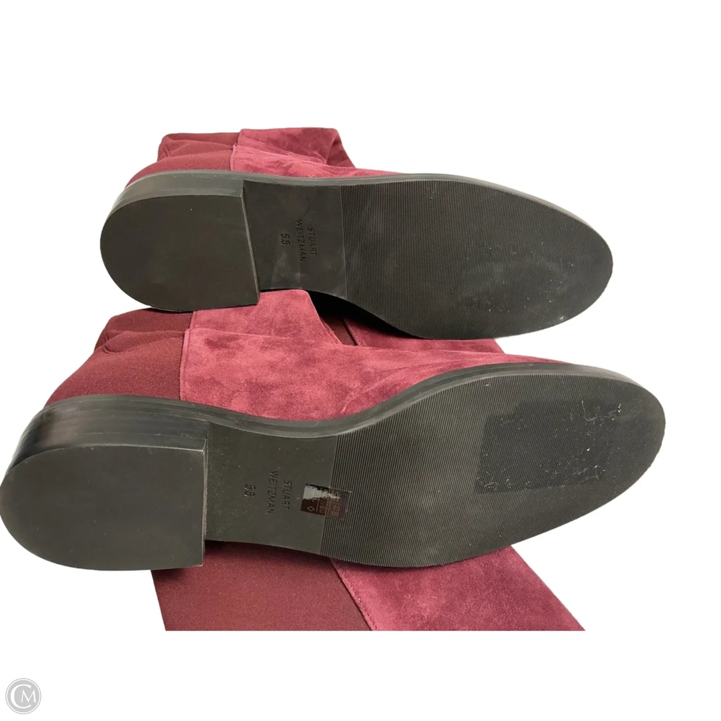 Boots Designer By Stuart Weitzman In Red, Size: 5.5