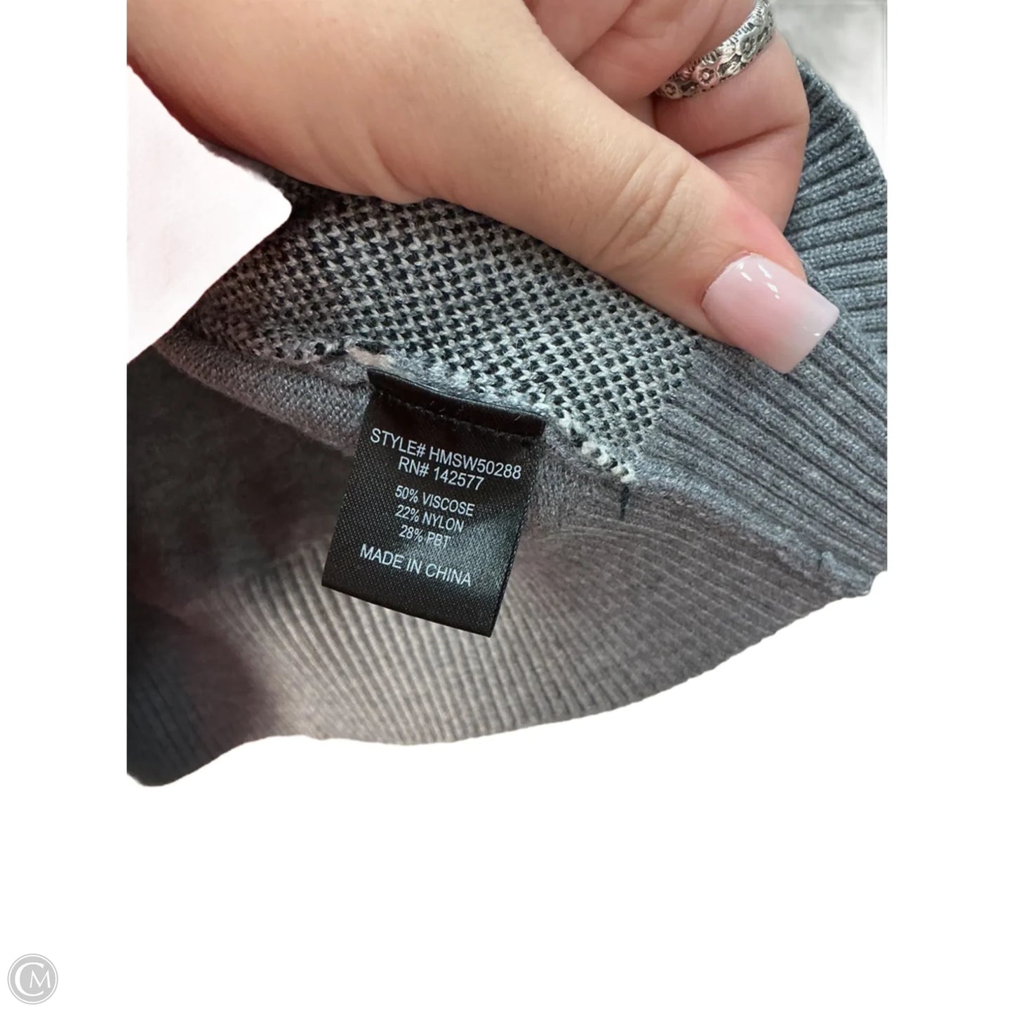 Vest Sweater By Haute Monde In Grey, Size: L