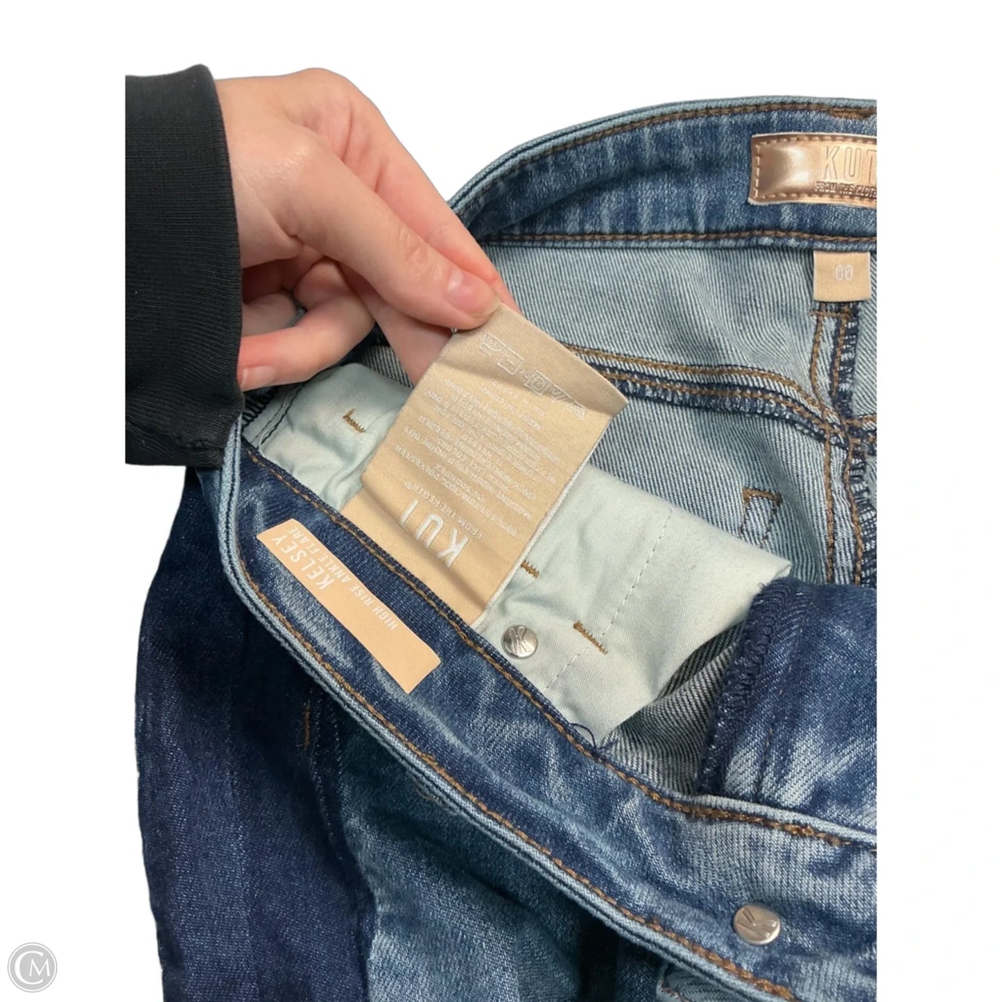 Jeans Wide Leg By Kut In Blue Denim, Size: 0
