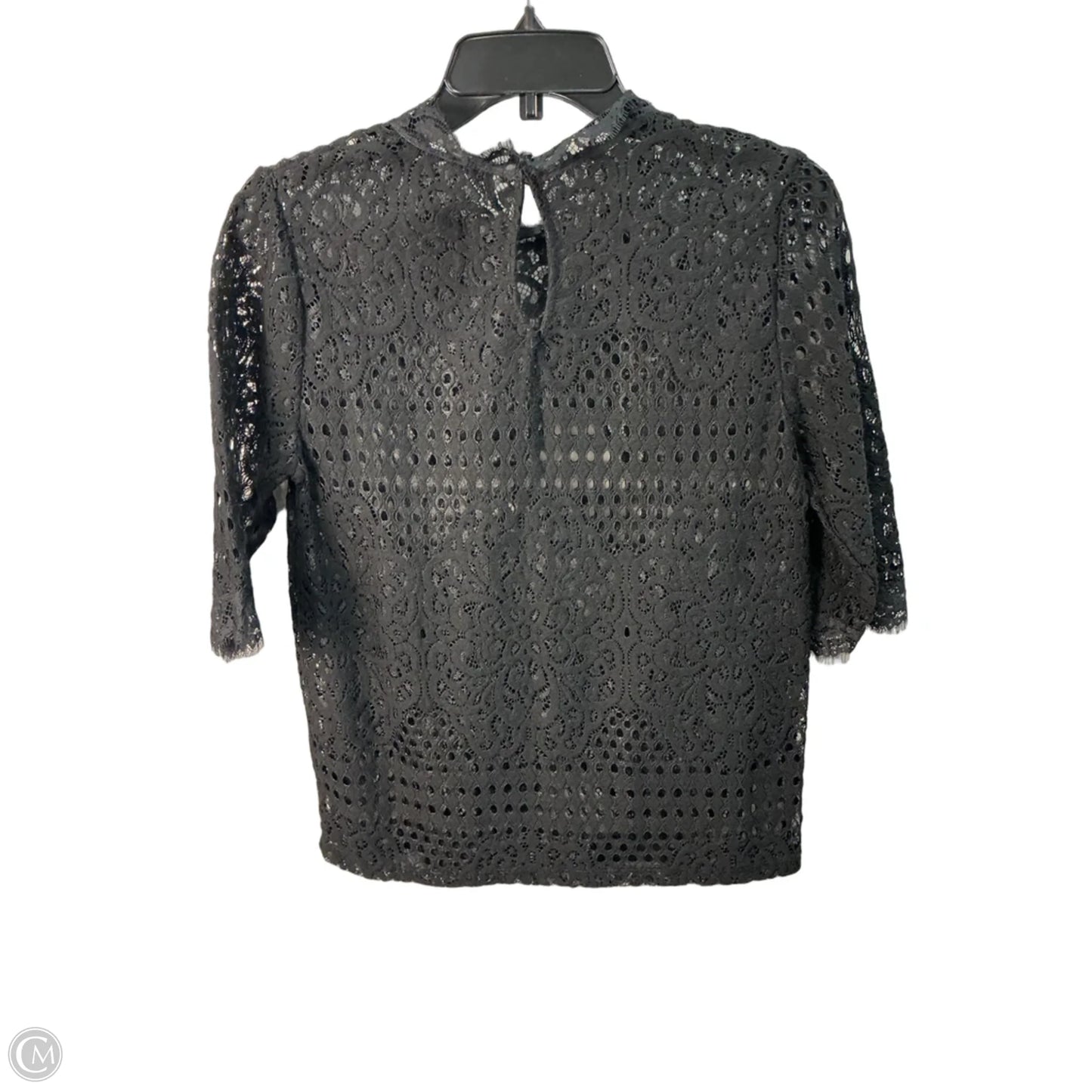 Top Short Sleeve By Zara In Black, Size: L