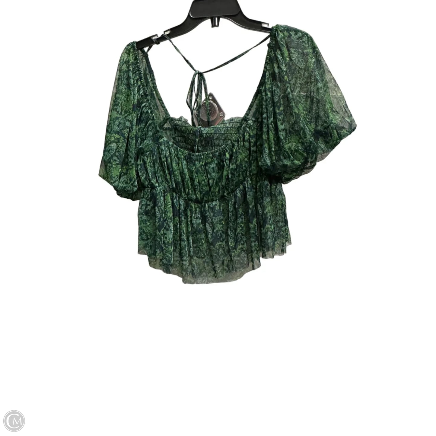 Top Short Sleeve By Free People In Green, Size: M