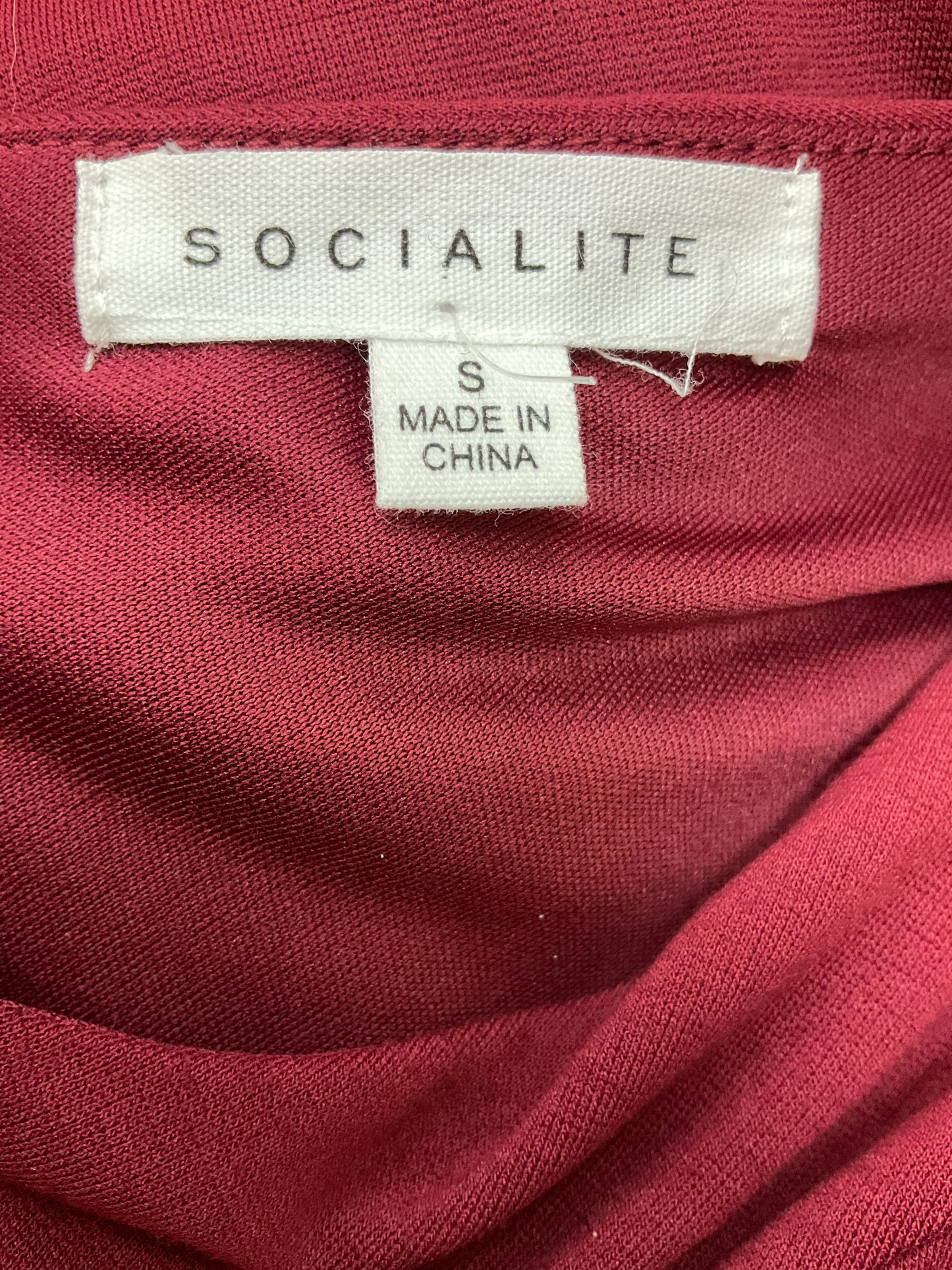 Dress Party Midi By Socialite In Maroon, Size: S
