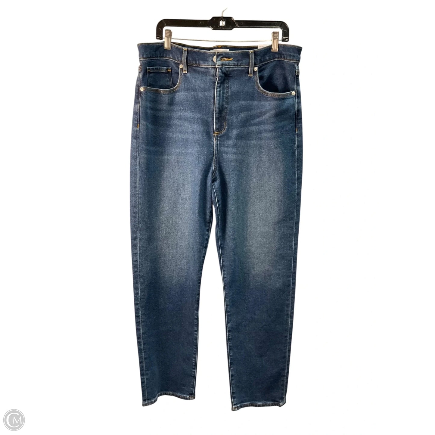 Jeans Straight By Loft In Blue Denim, Size: 14
