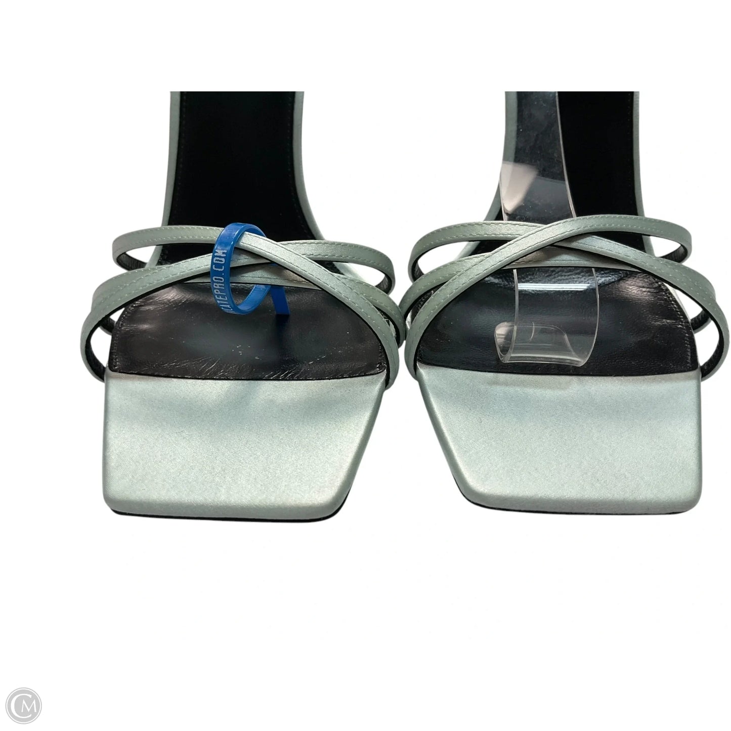Sandals Luxury Designer By Yves Saint Laurent In Blue, Size: 9