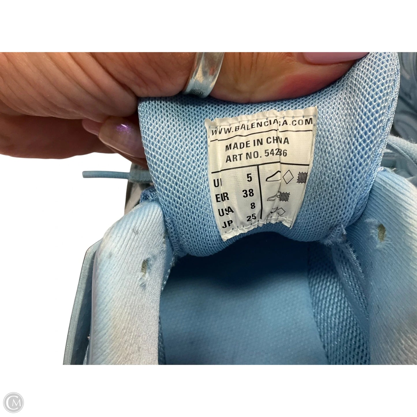 Shoes Luxury Designer By Balenciaga In Blue, Size: 8