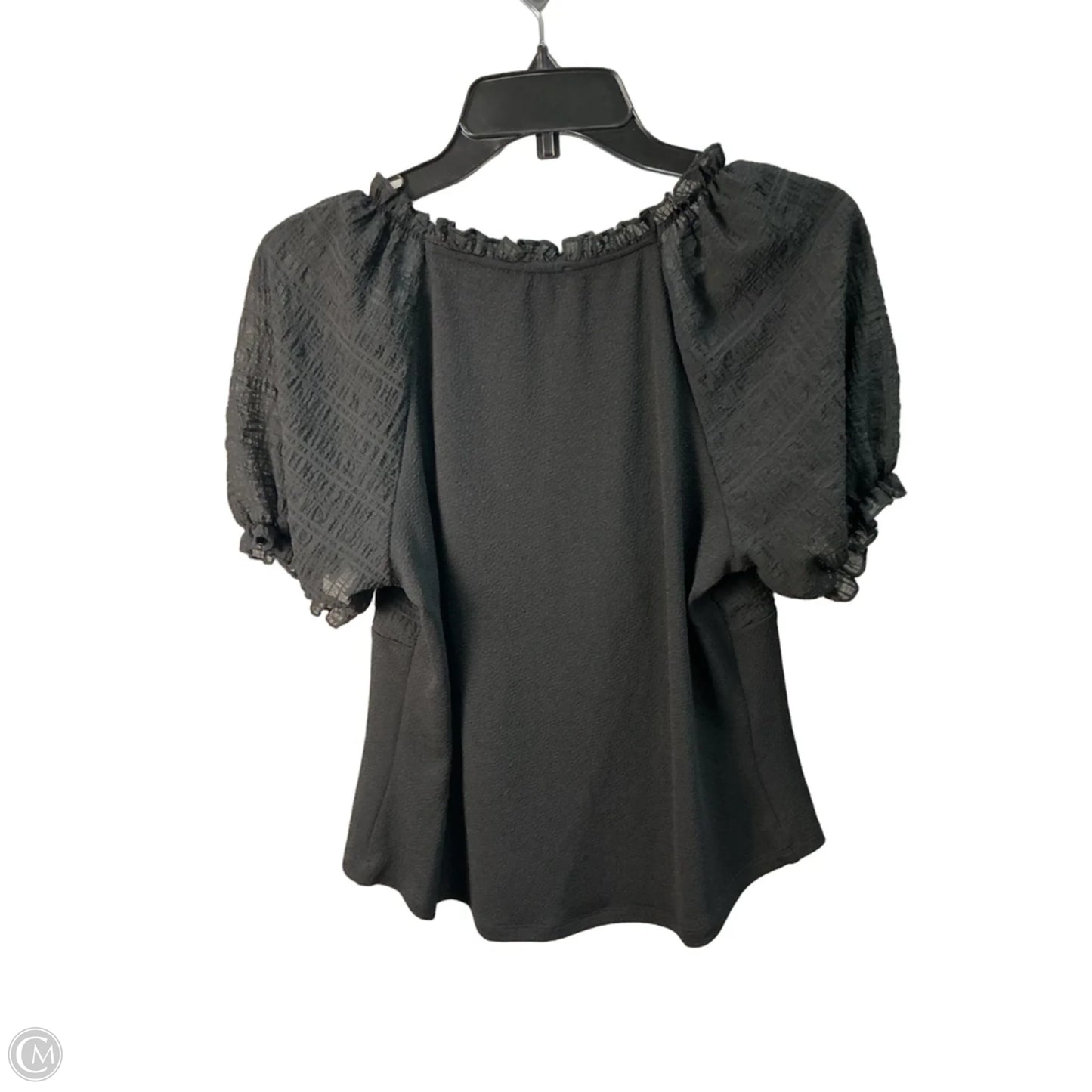 Top Short Sleeve By Clothes Mentor In Black, Size: M