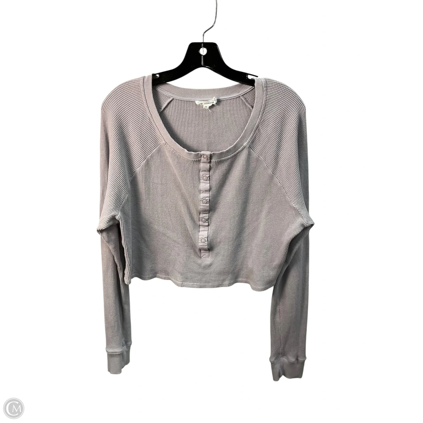 Top Long Sleeve Basic By Good American In Grey, Size: S