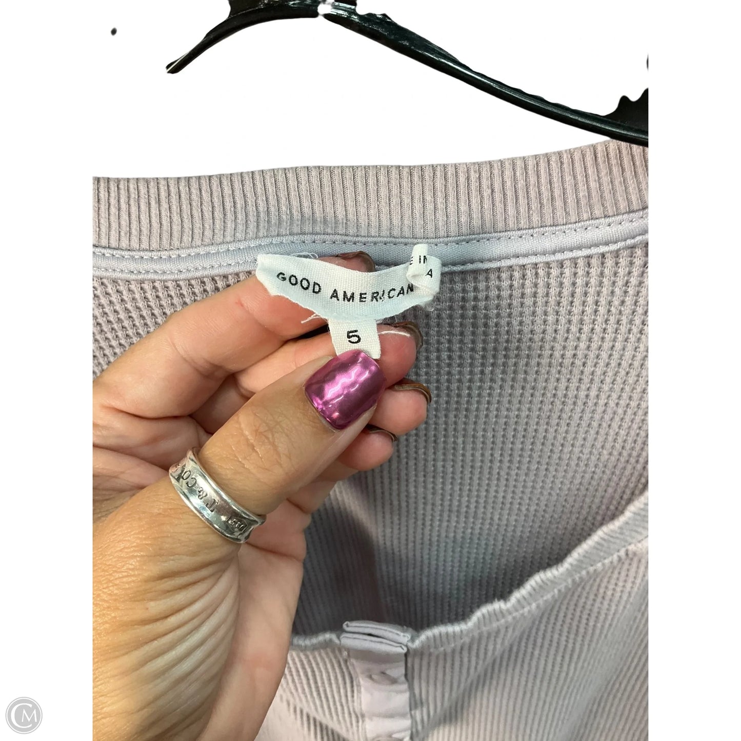 Top Long Sleeve Basic By Good American In Grey, Size: S