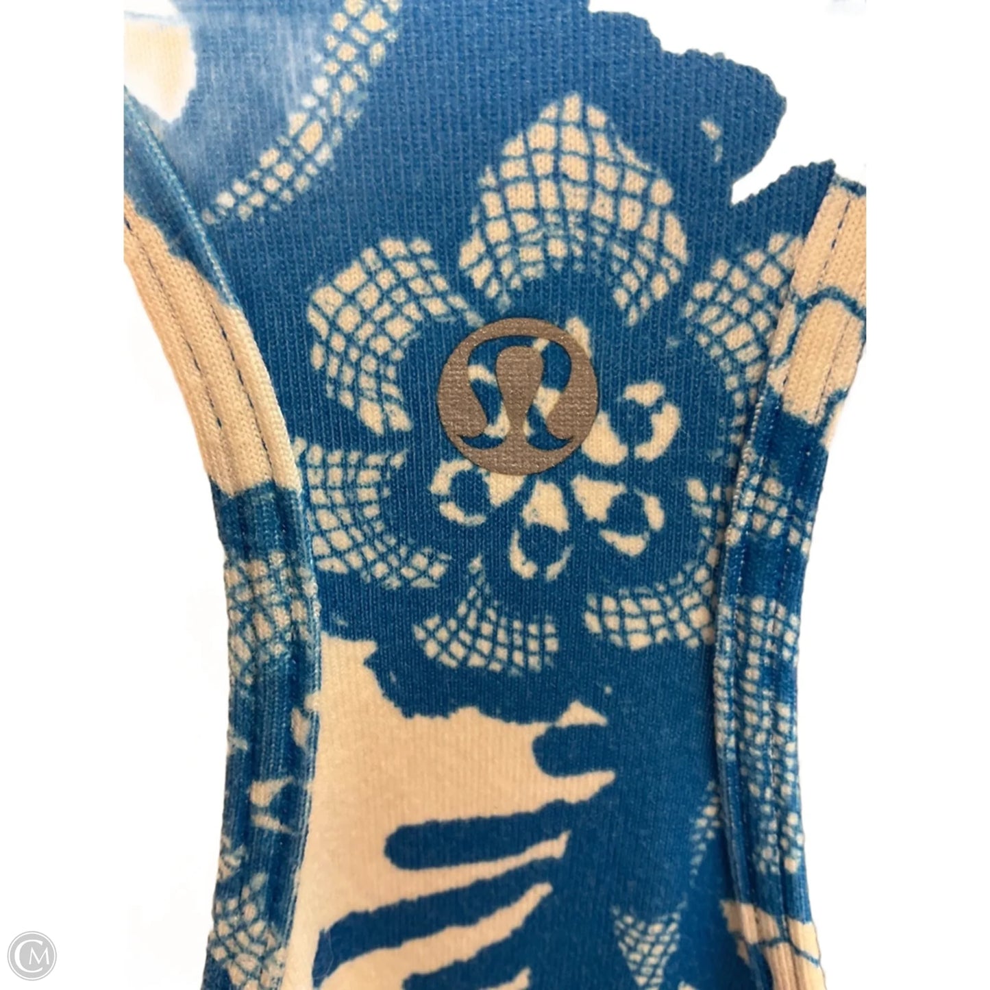 Athletic Tank Top By Lululemon In Blue & White, Size: L