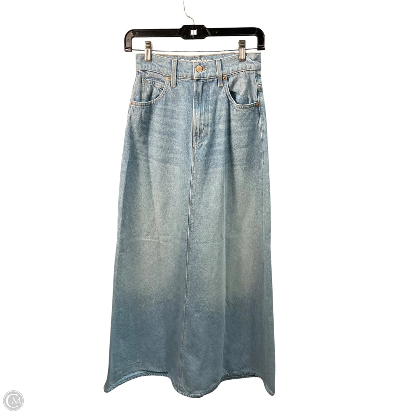 Skirt Maxi By Anthropologie In Blue Denim, Size: 2