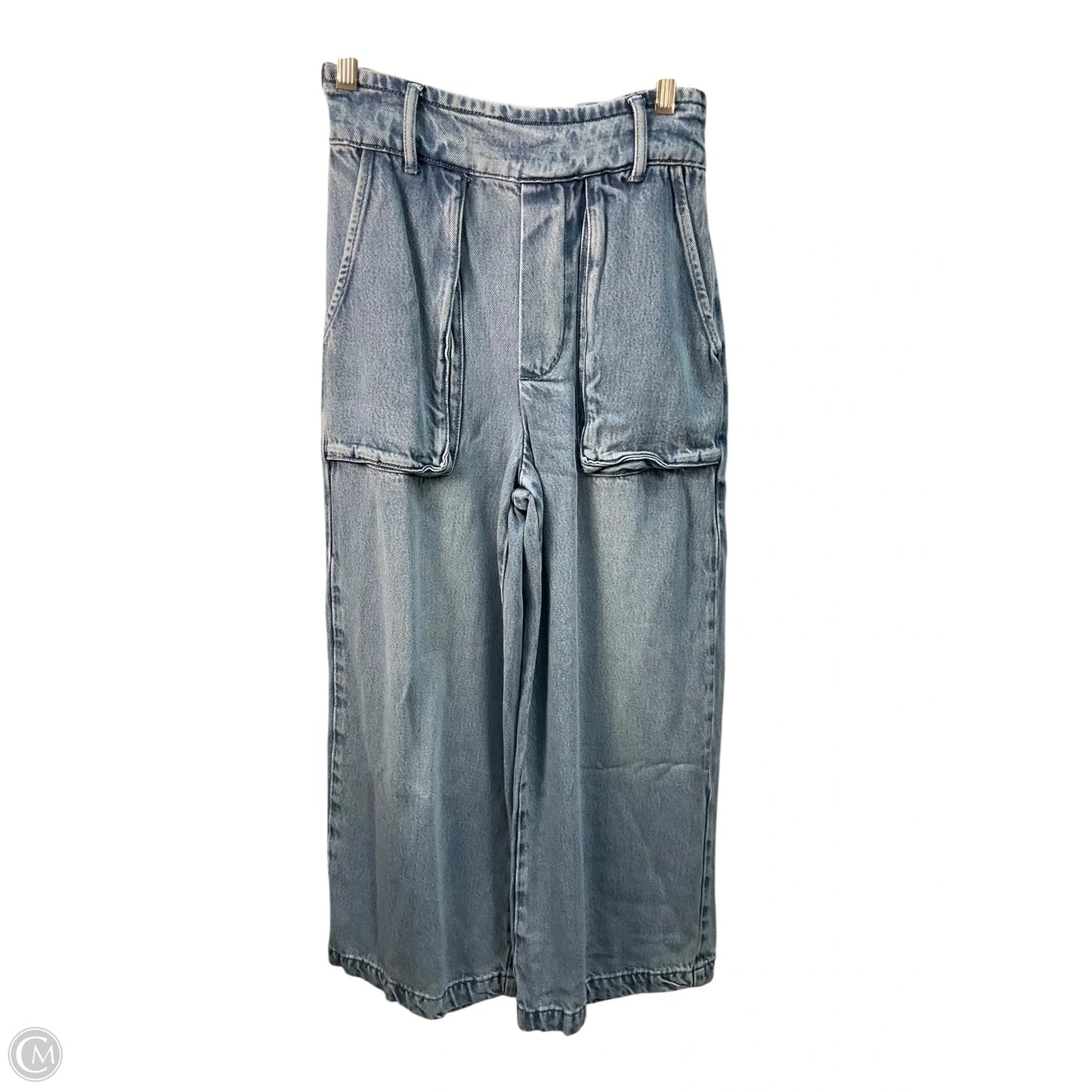 Jeans Wide Leg By Free People In Blue Denim, Size: Xs