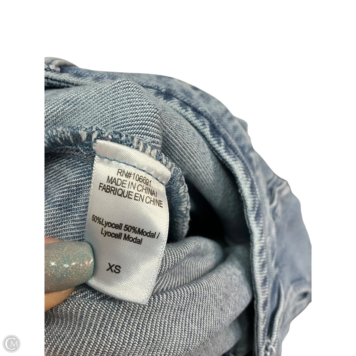 Jeans Wide Leg By Free People In Blue Denim, Size: Xs