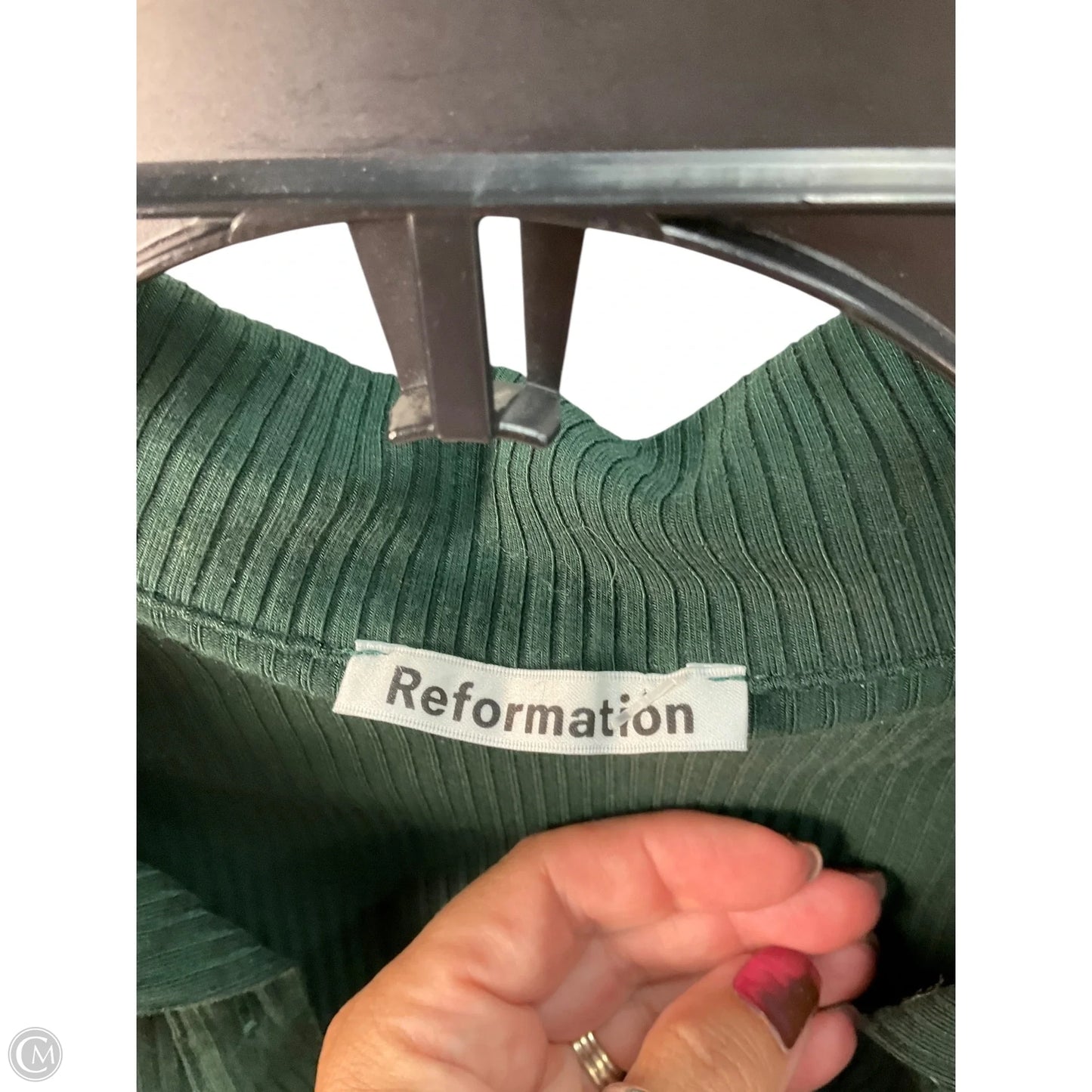 Top Long Sleeve By Reformation In Green, Size: M