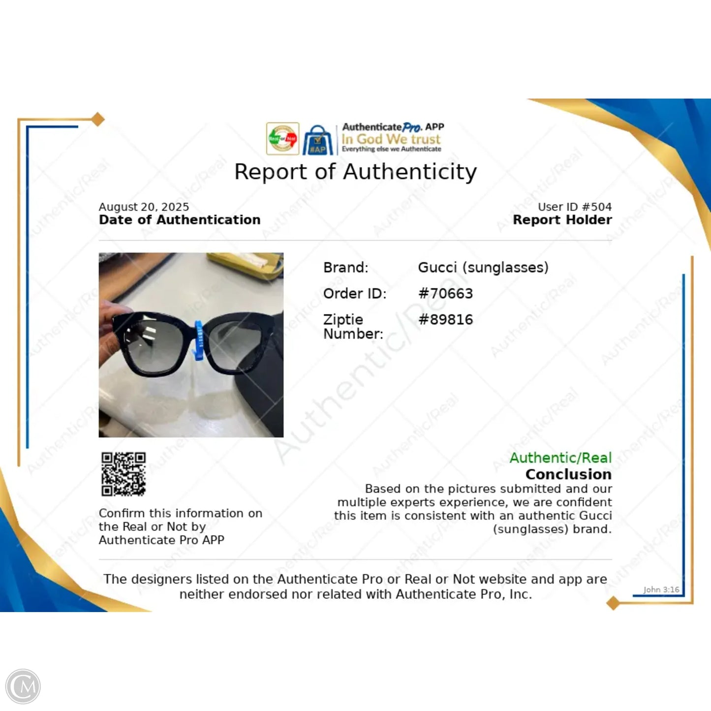 Sunglasses Luxury Designer By Gucci