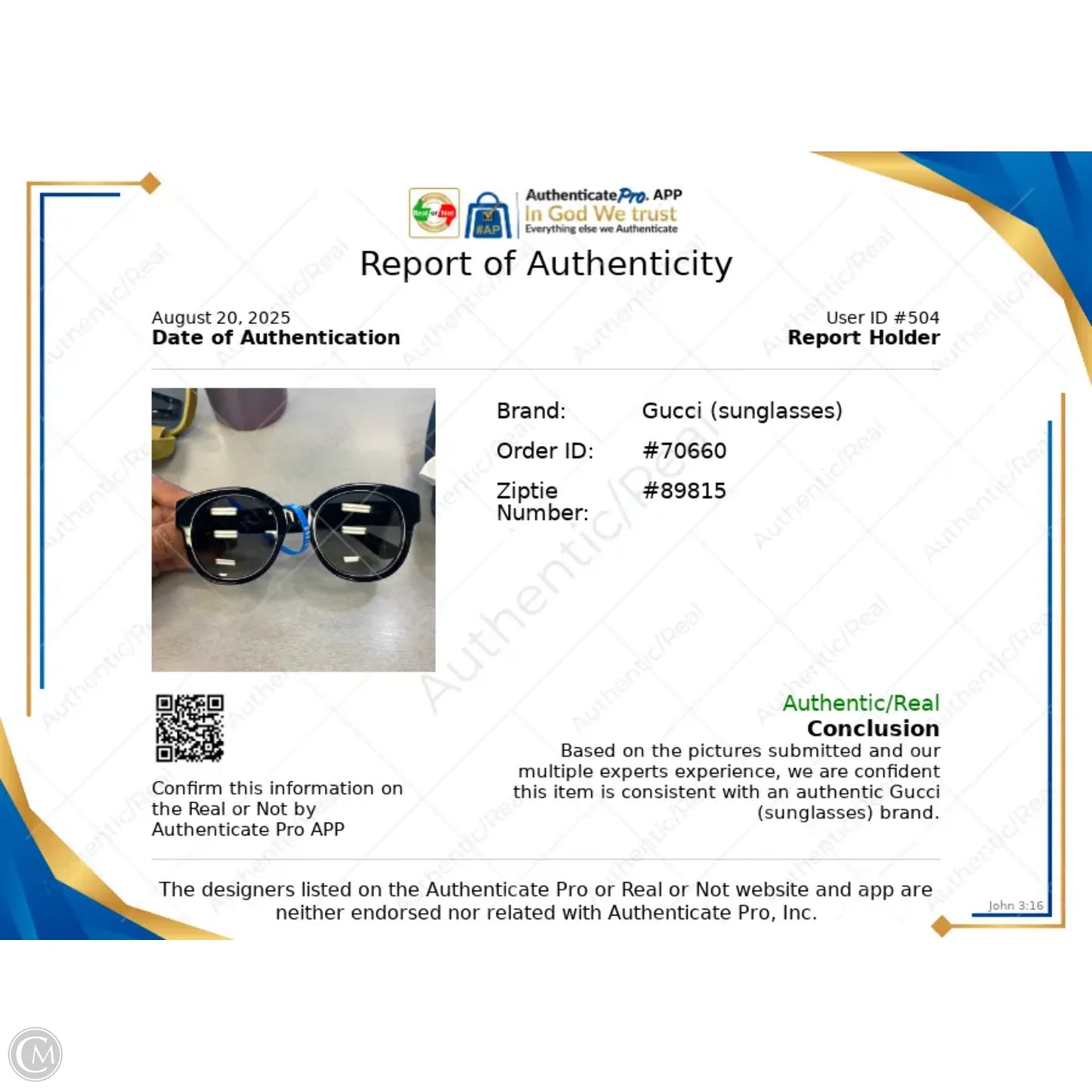 Sunglasses Luxury Designer By Gucci