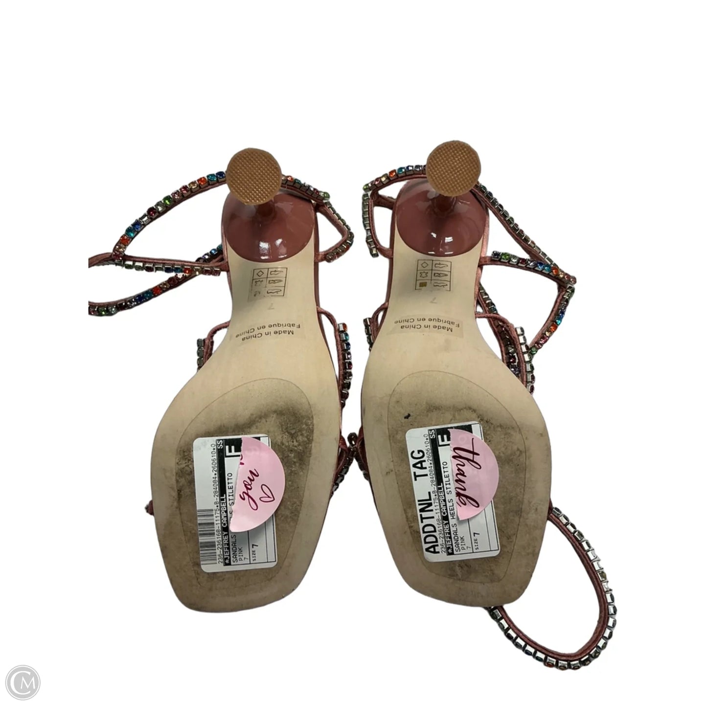 Sandals Heels Stiletto By Jeffrey Campbell In Pink, Size: 7
