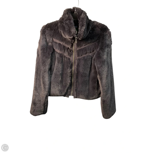 Jacket Faux Fur & Sherpa By Anthropologie In Blue, Size: S