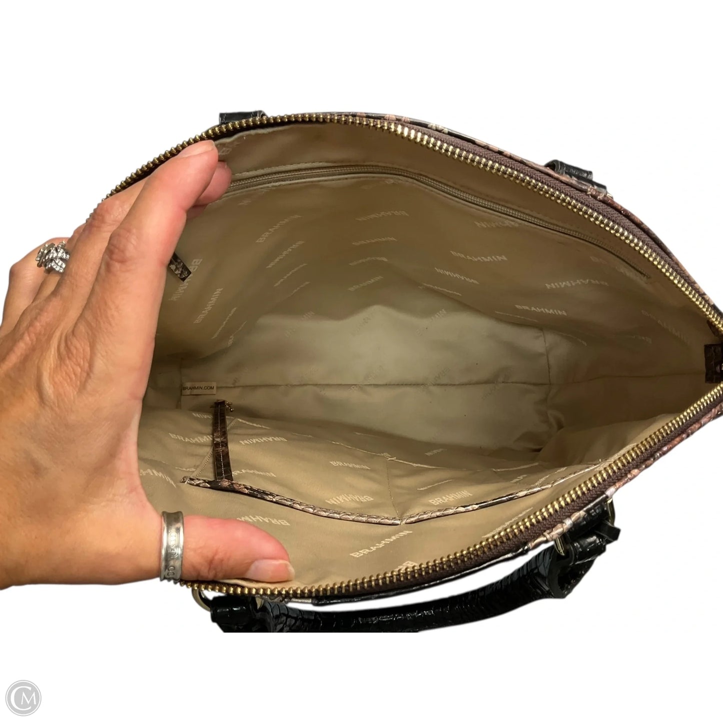 Handbag Designer By Brahmin, Size: Large