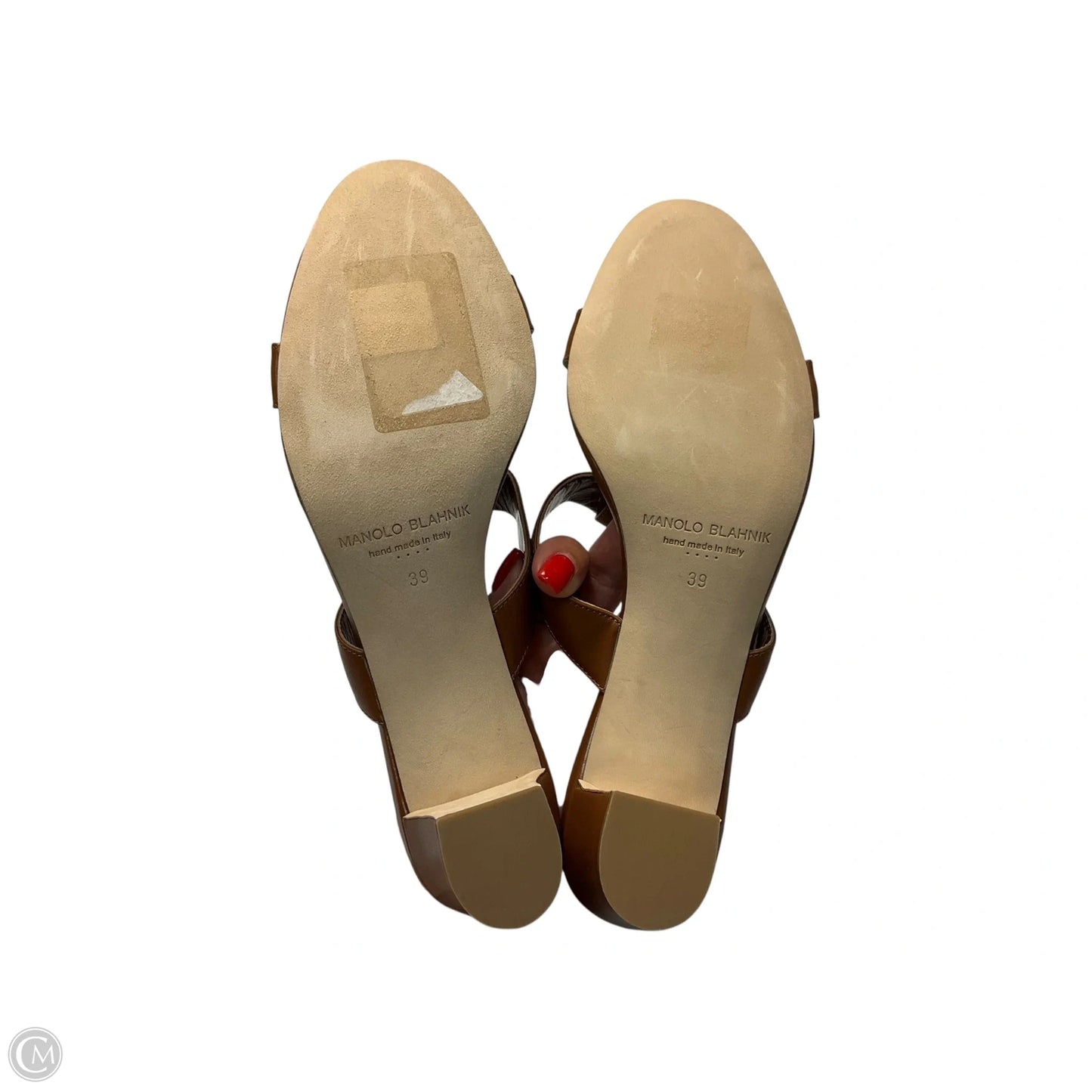 Shoes Designer By Manolo Blahnik In Brown, Size: 9