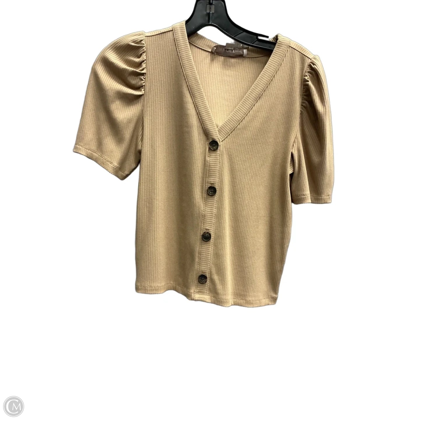 Top Short Sleeve By Loft In Cream, Size: Xs