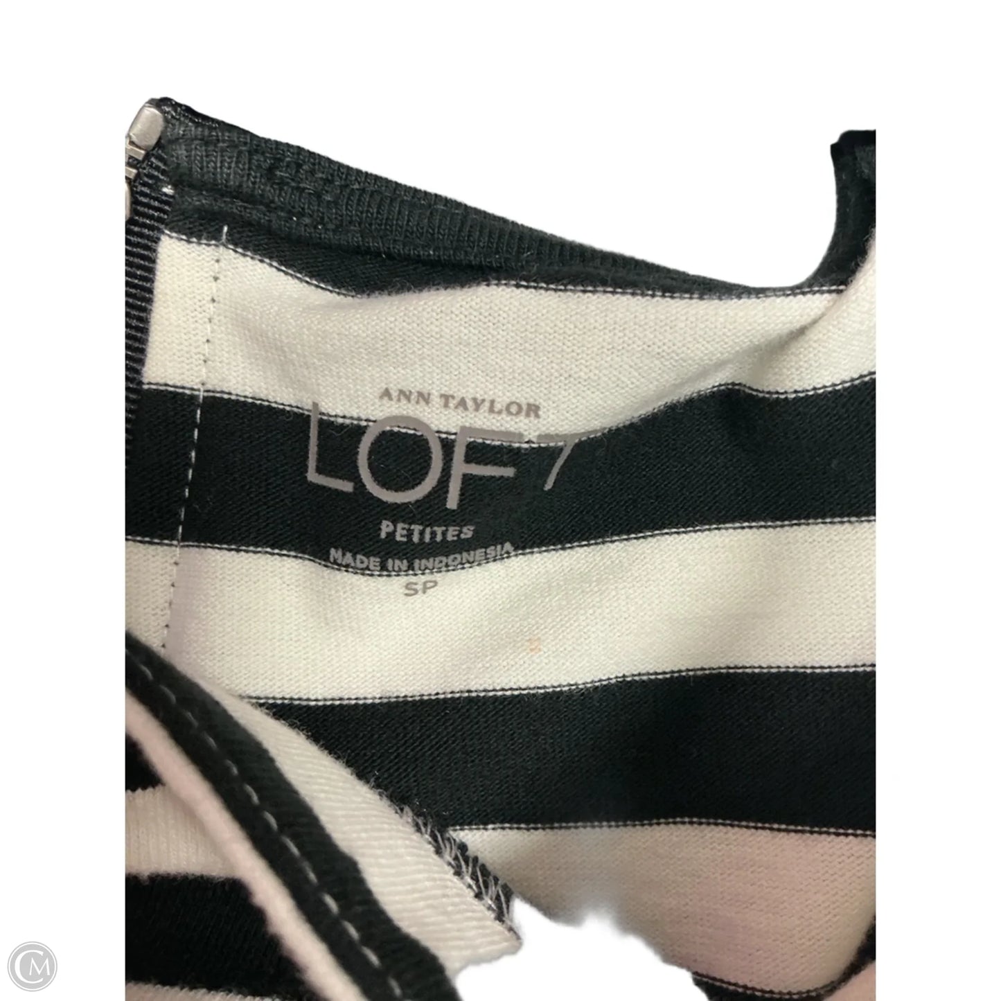 Top Sleeveless By Loft In Striped Pattern, Size: S