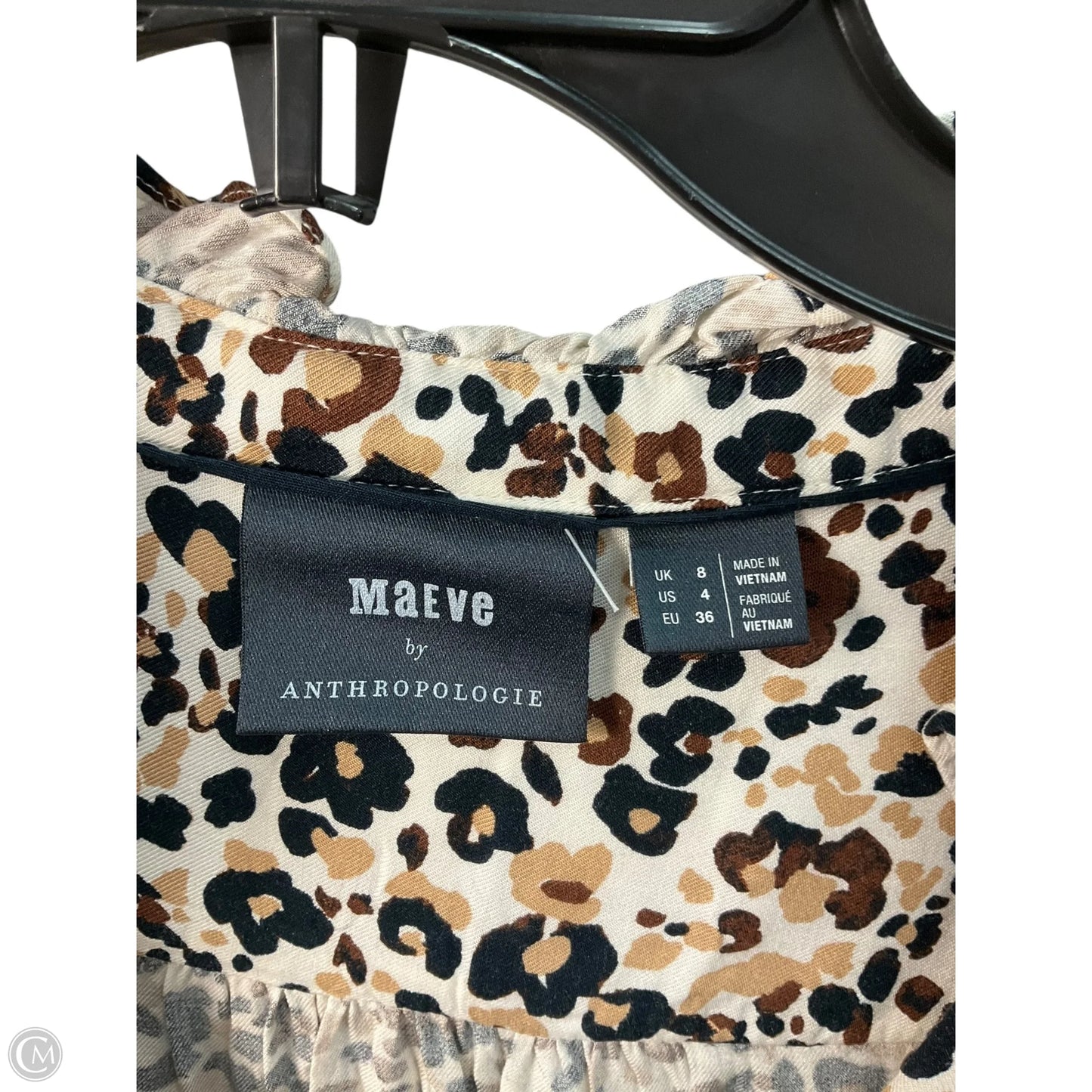 Top Long Sleeve By Maeve In Animal Print, Size: 4