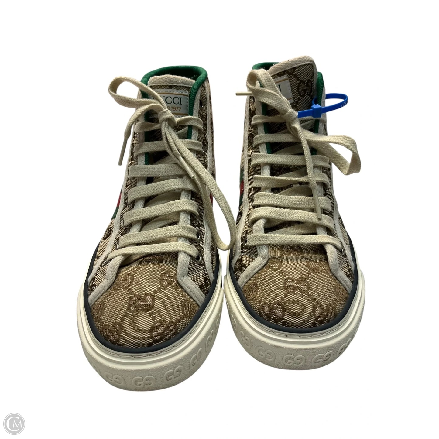 Shoes Luxury Designer By Gucci In Brown, Size: 6