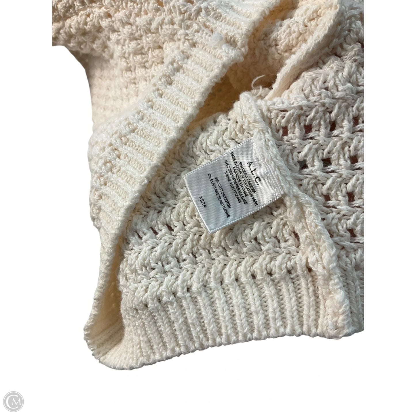 Top Short Sleeve By Alc In Cream, Size: Xs