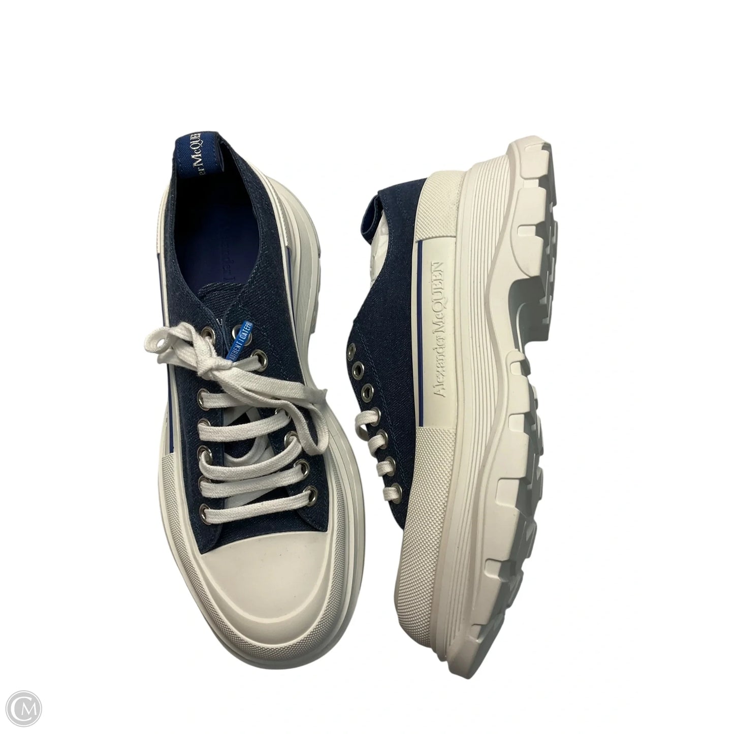Shoes Luxury Designer By Alexander Mcqueen In Blue, Size: 11