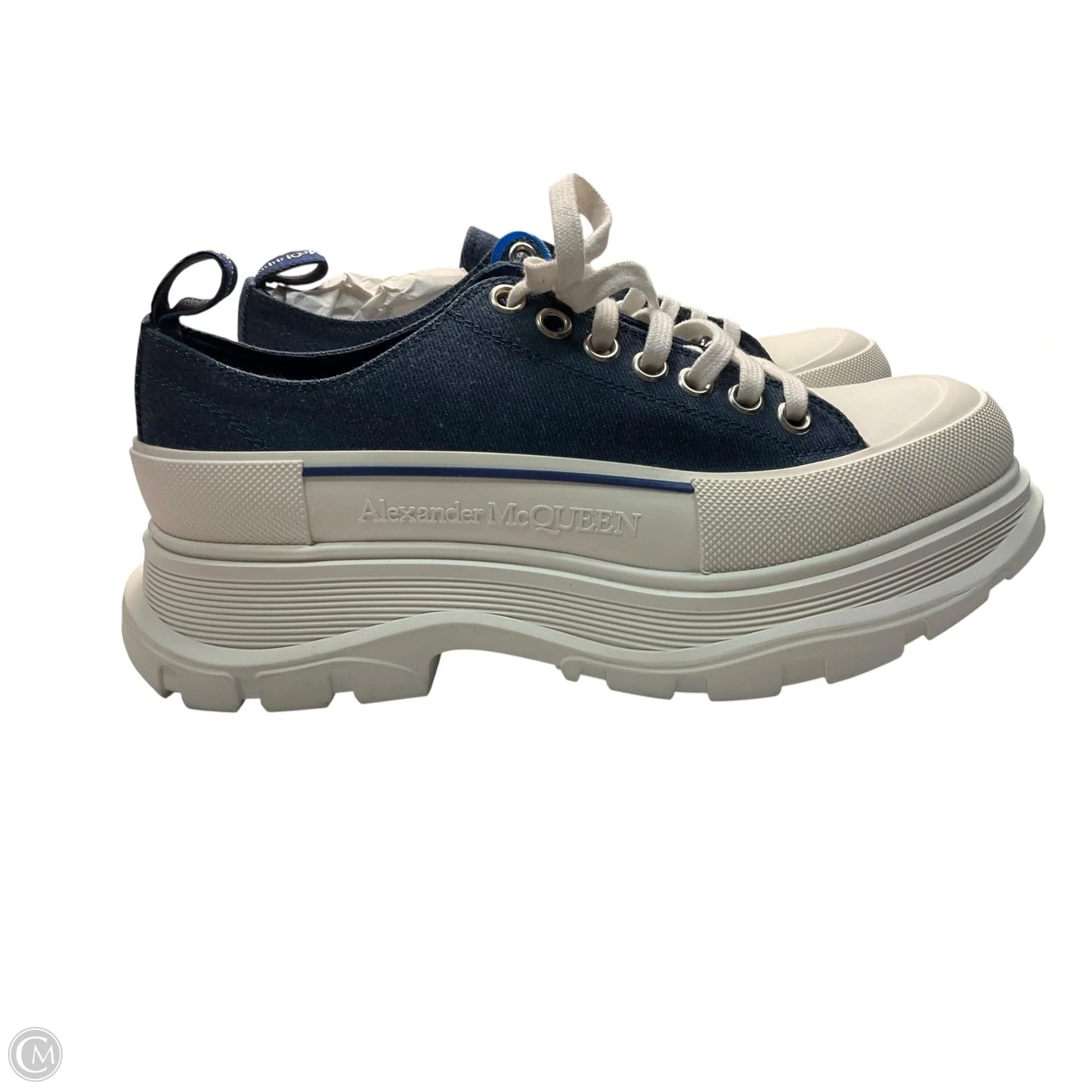 Shoes Luxury Designer By Alexander Mcqueen In Blue, Size: 11