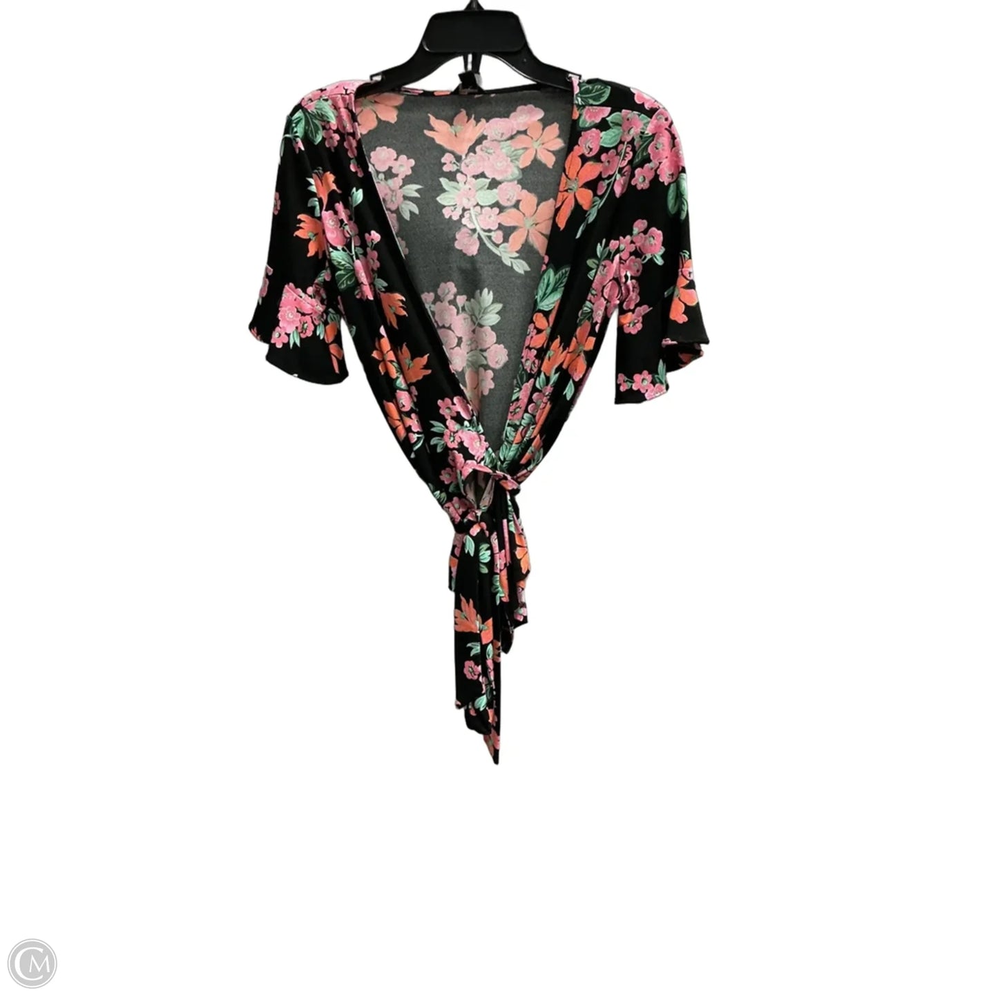 Top Short Sleeve By Ann Taylor In Floral Print, Size: Xxs
