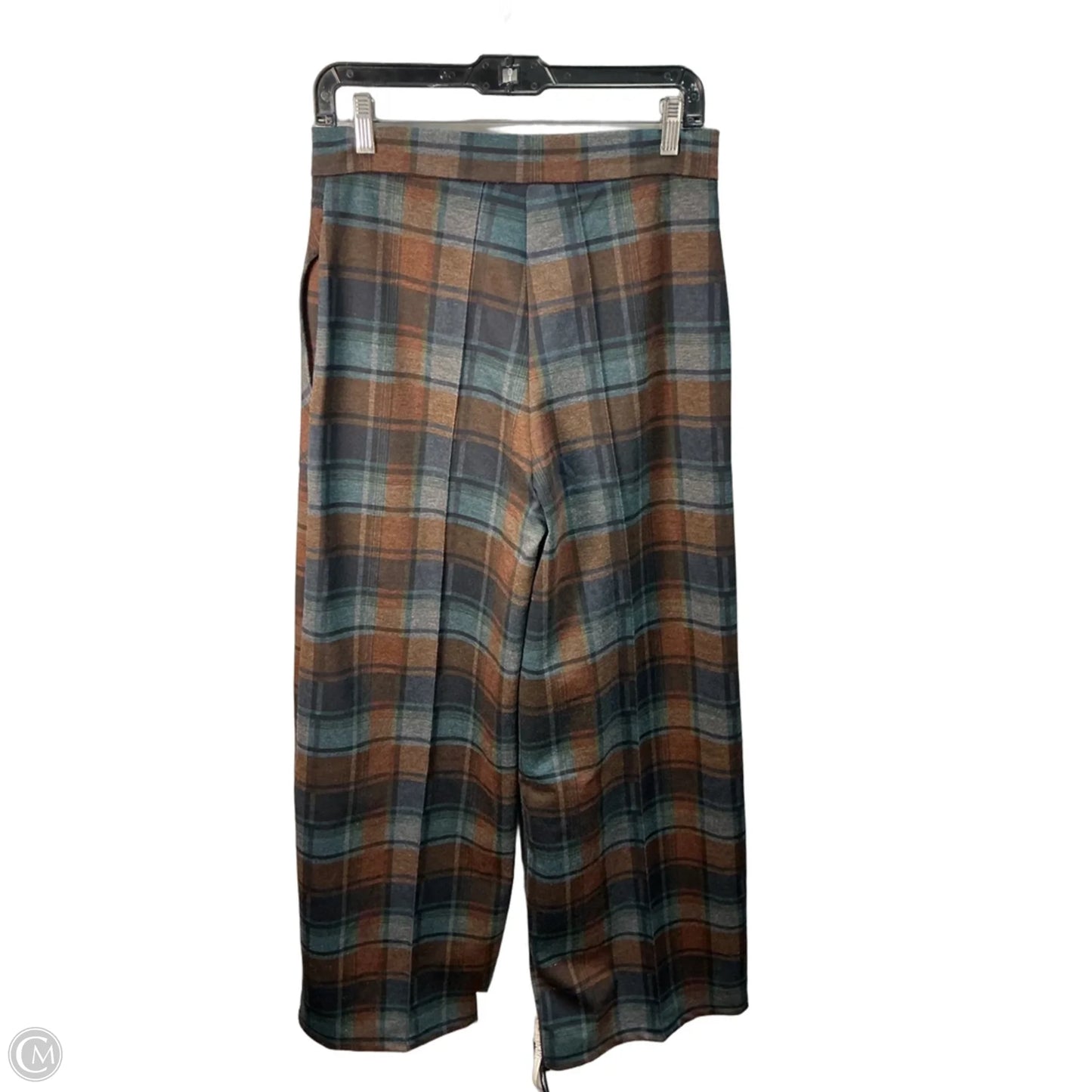 Pants Wide Leg By Zara In Plaid Pattern, Size: M