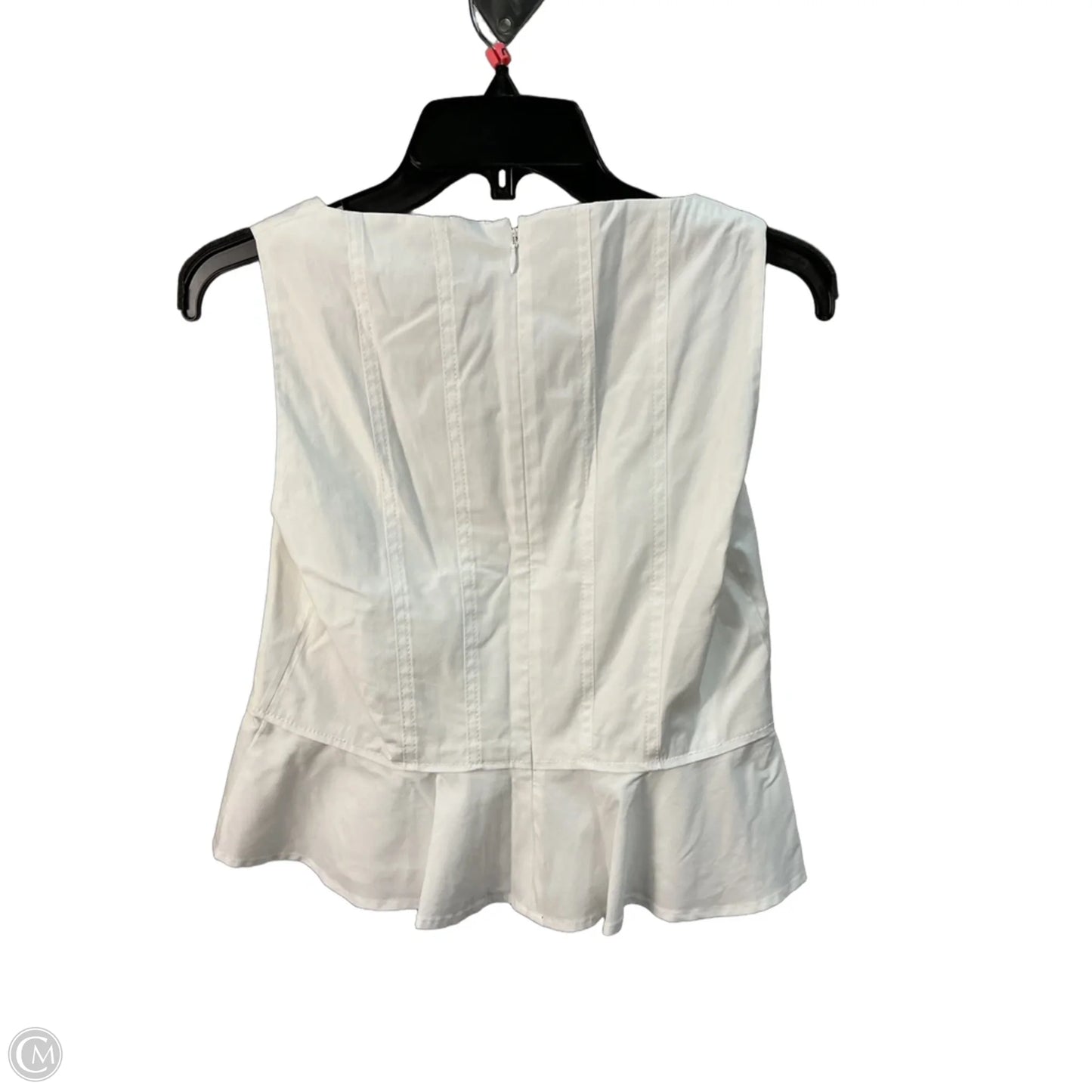 Top Sleeveless By Veronica Beard In White, Size: M