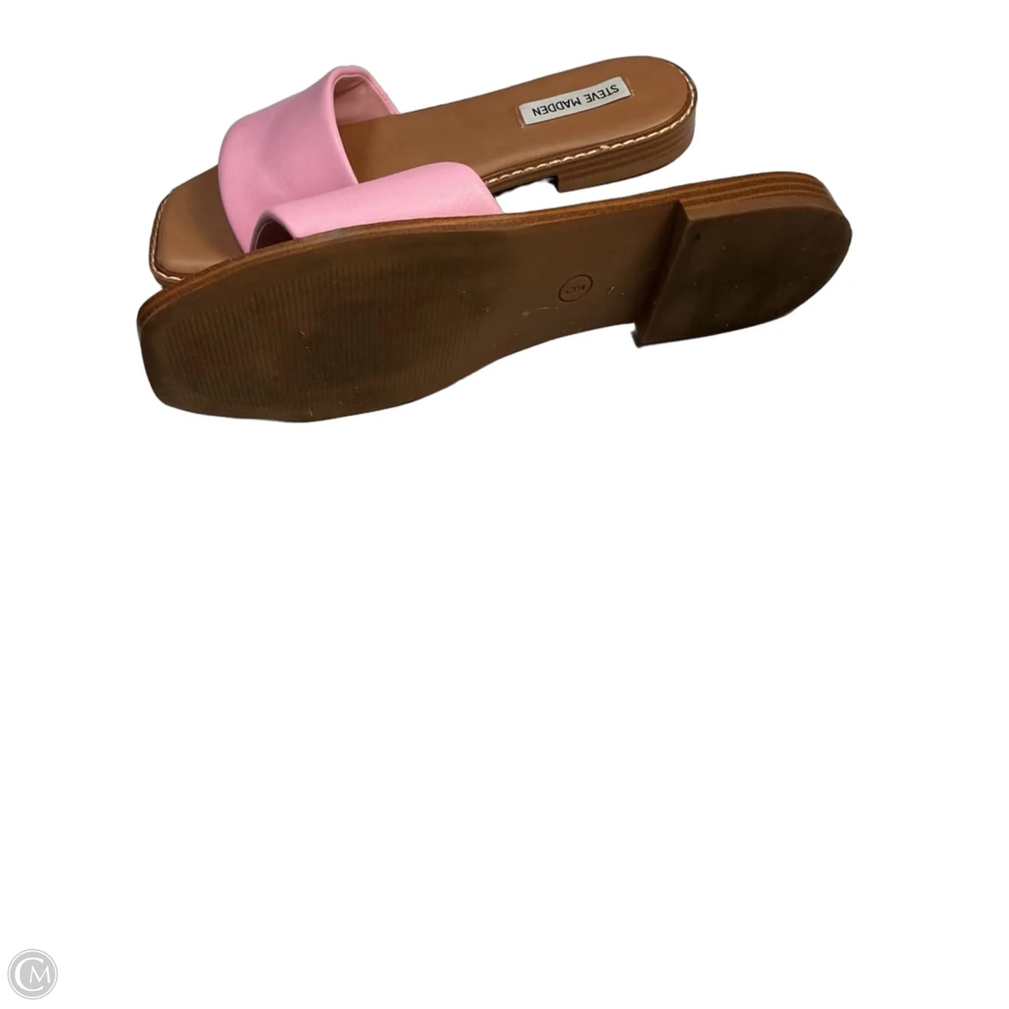 Sandals Flats By Steve Madden In Pink & Tan, Size: 9