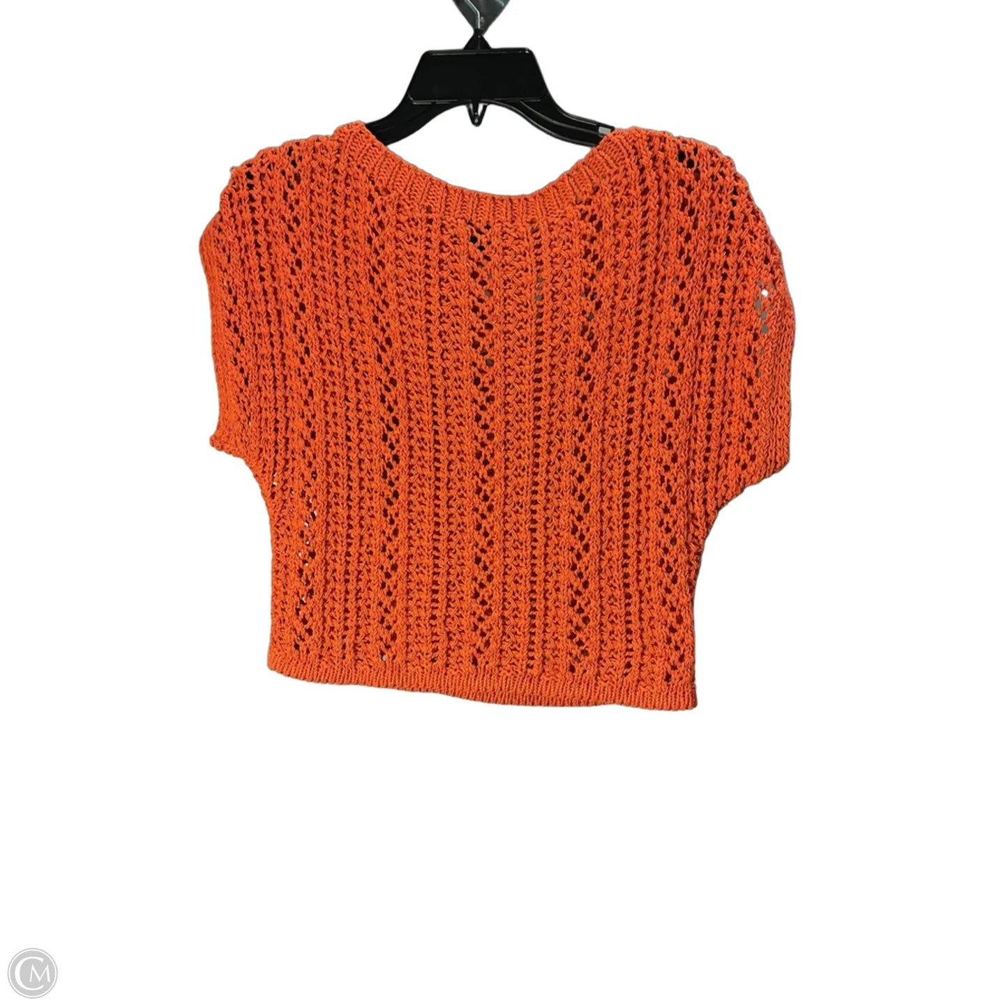 Sweater Short Sleeve By Zara In Orange, Size: S