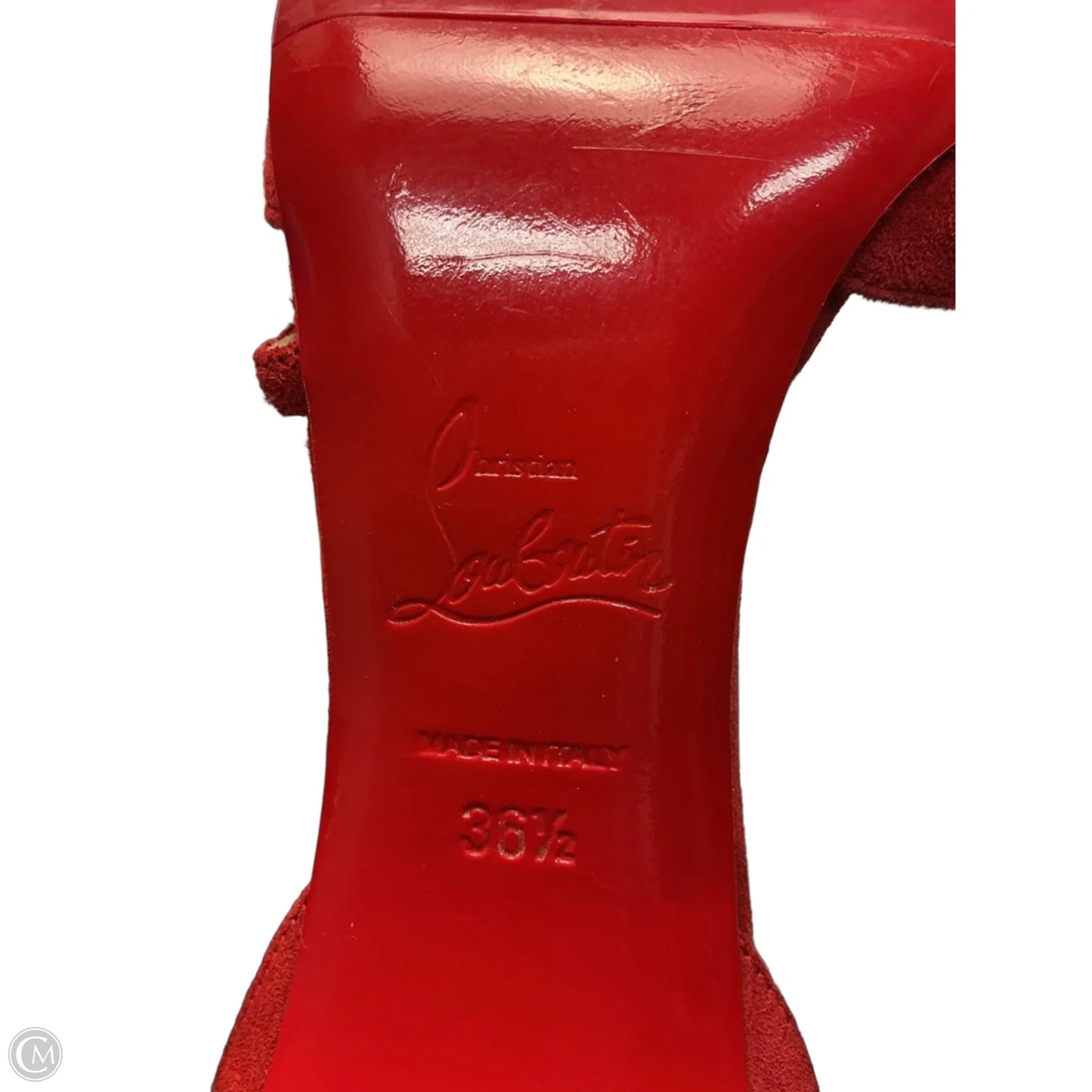Shoes Luxury Designer By Christian Louboutin In Red, Size: 6.5