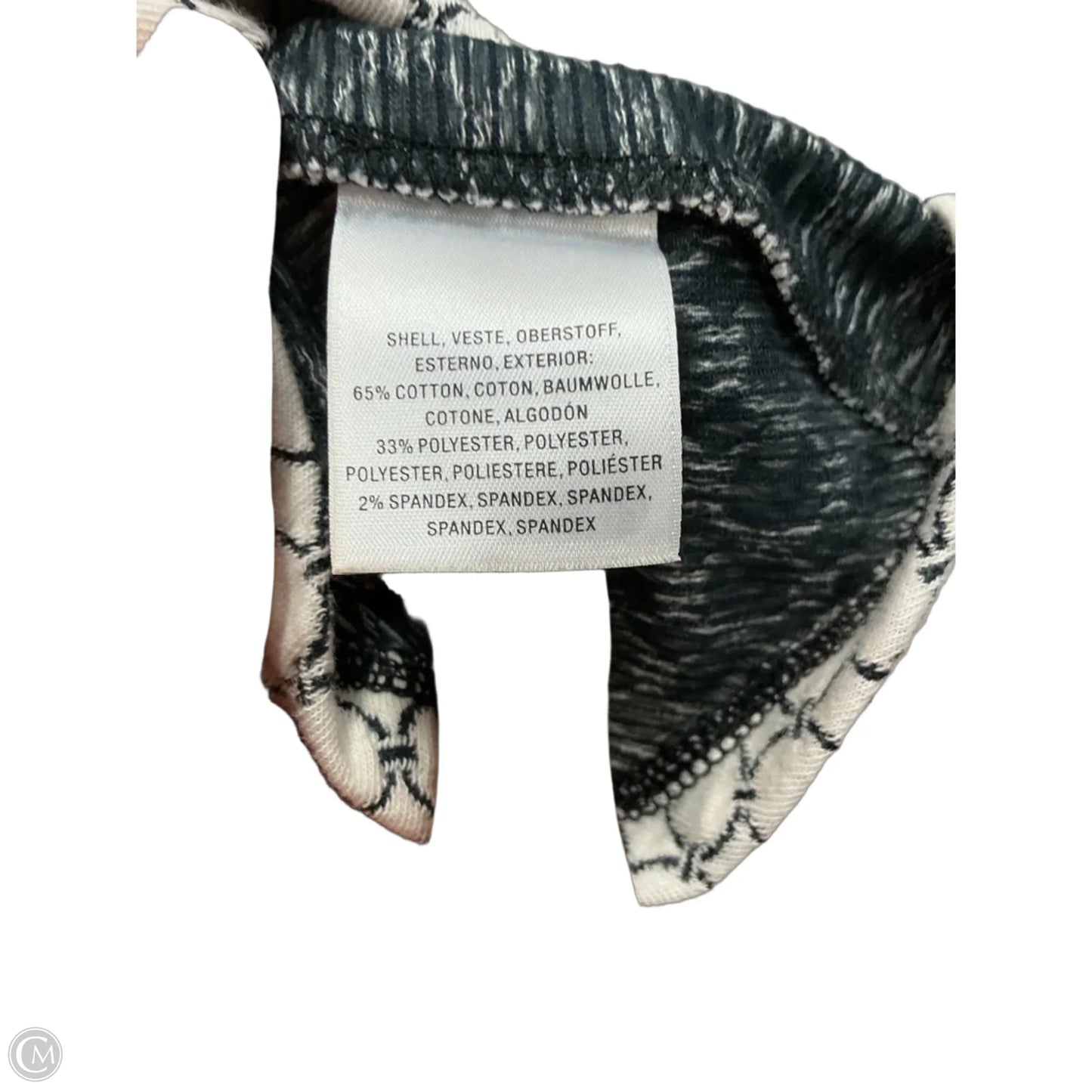 Top Sleeveless By Maeve In Black & Cream, Size: S