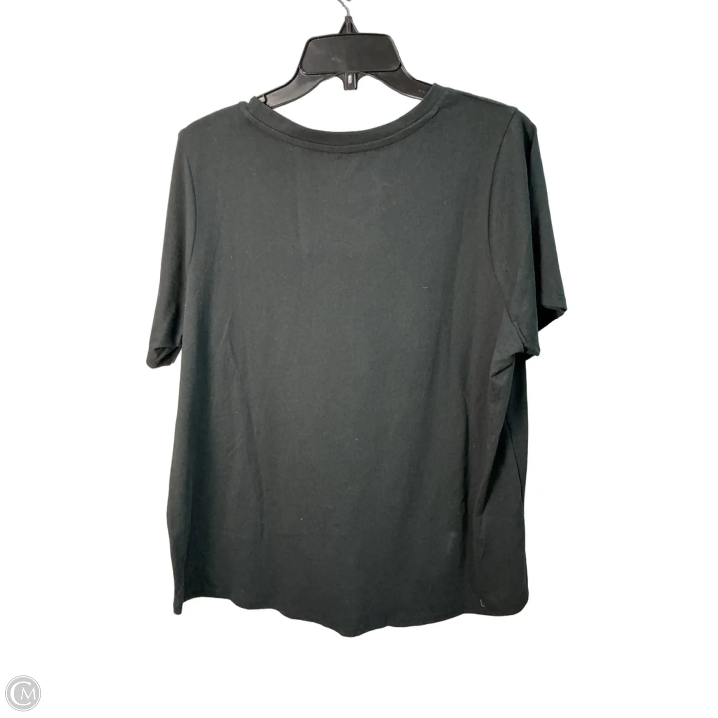 Top Short Sleeve Basic By Clothes Mentor In Black & Pink, Size: 0x