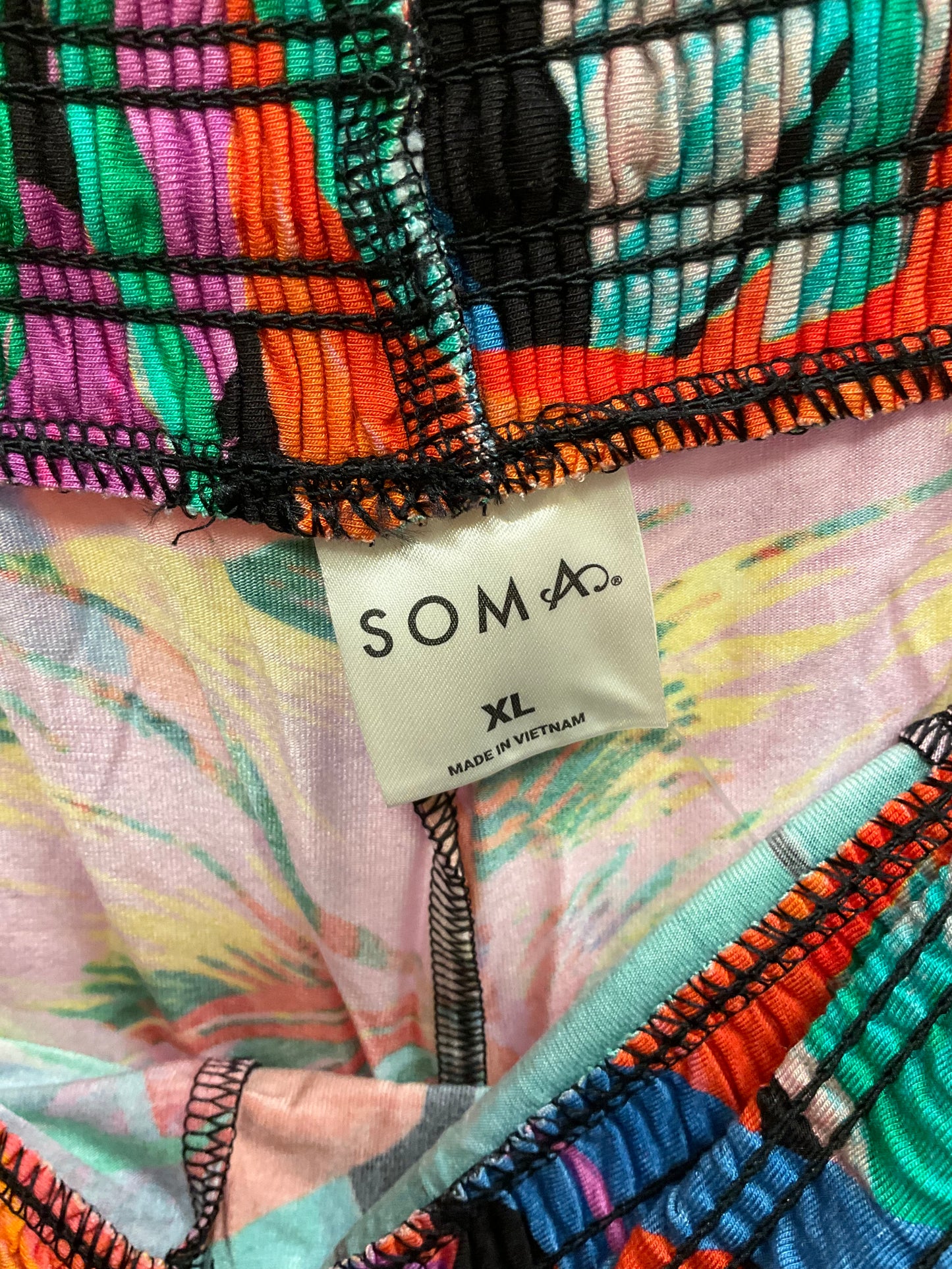 Pajama Pants By Soma In Floral, Size: Xl