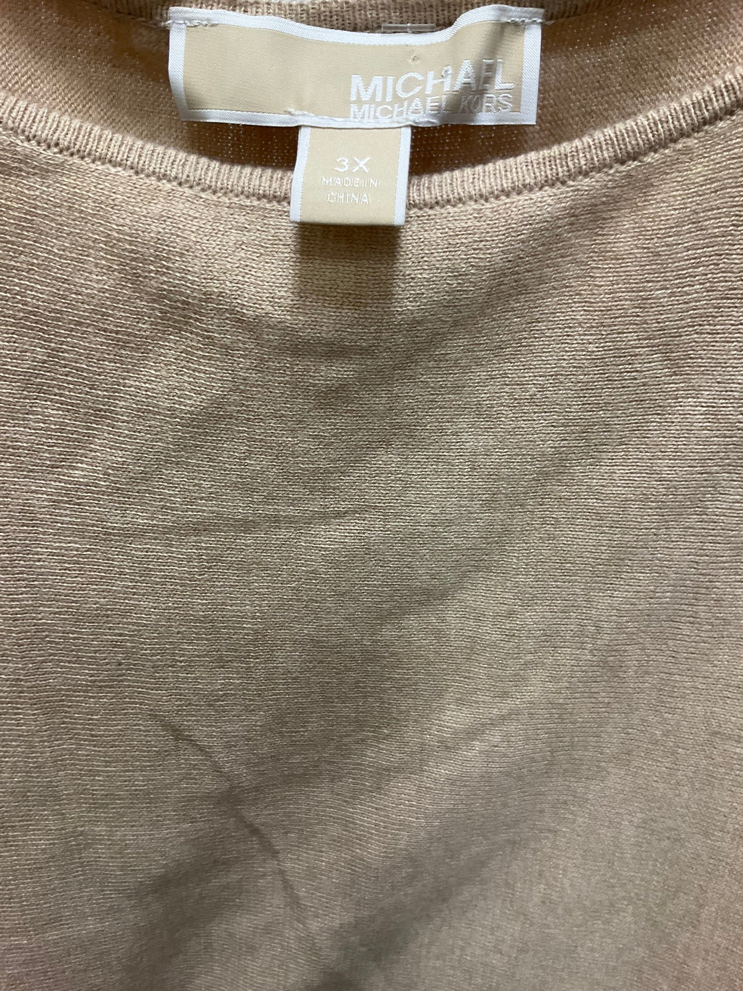 Top Long Sleeve By Michael By Michael Kors In Tan, Size: 26